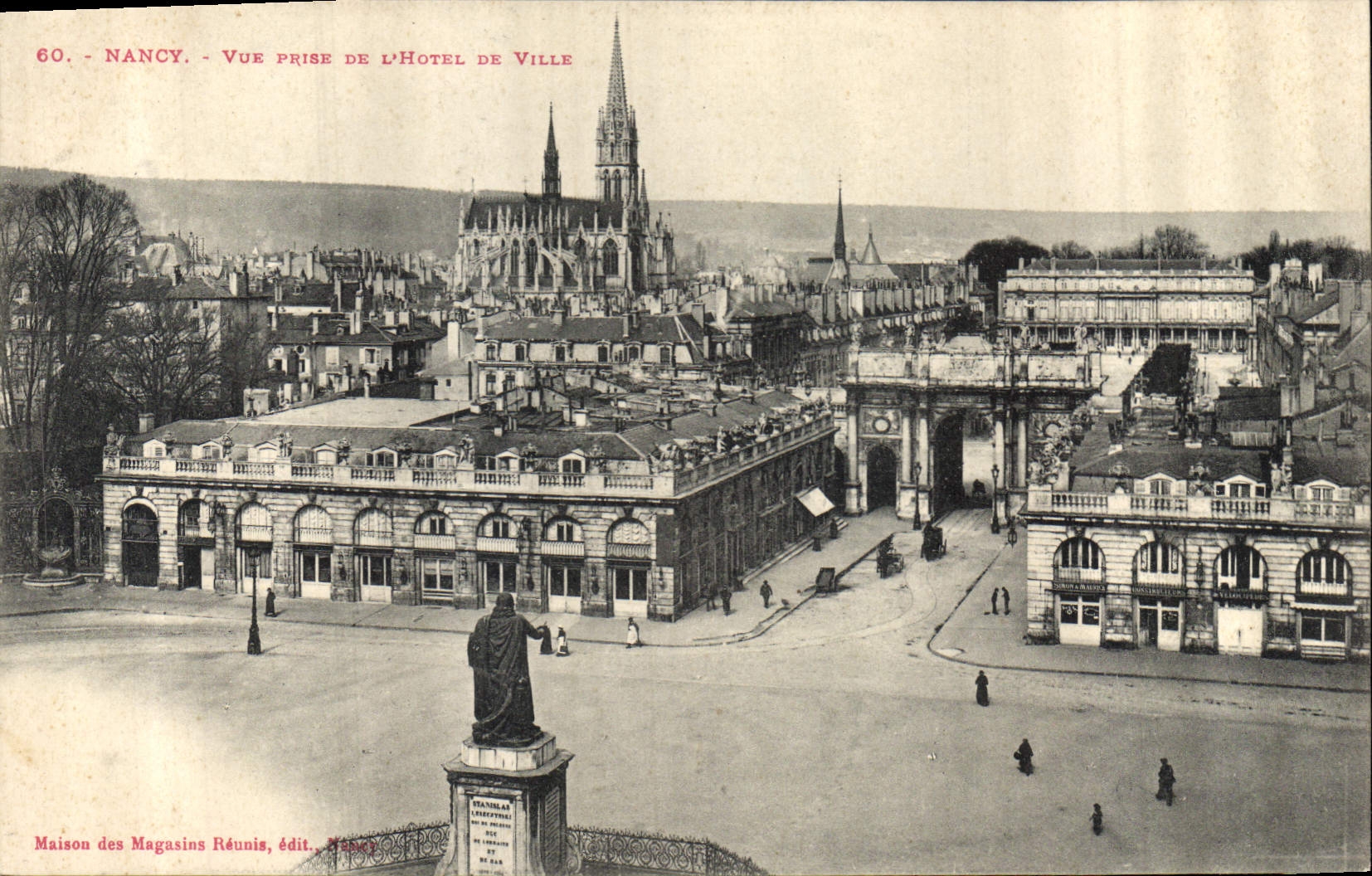 CPA Nancy Vue prise de l'Hotel de Ville 
