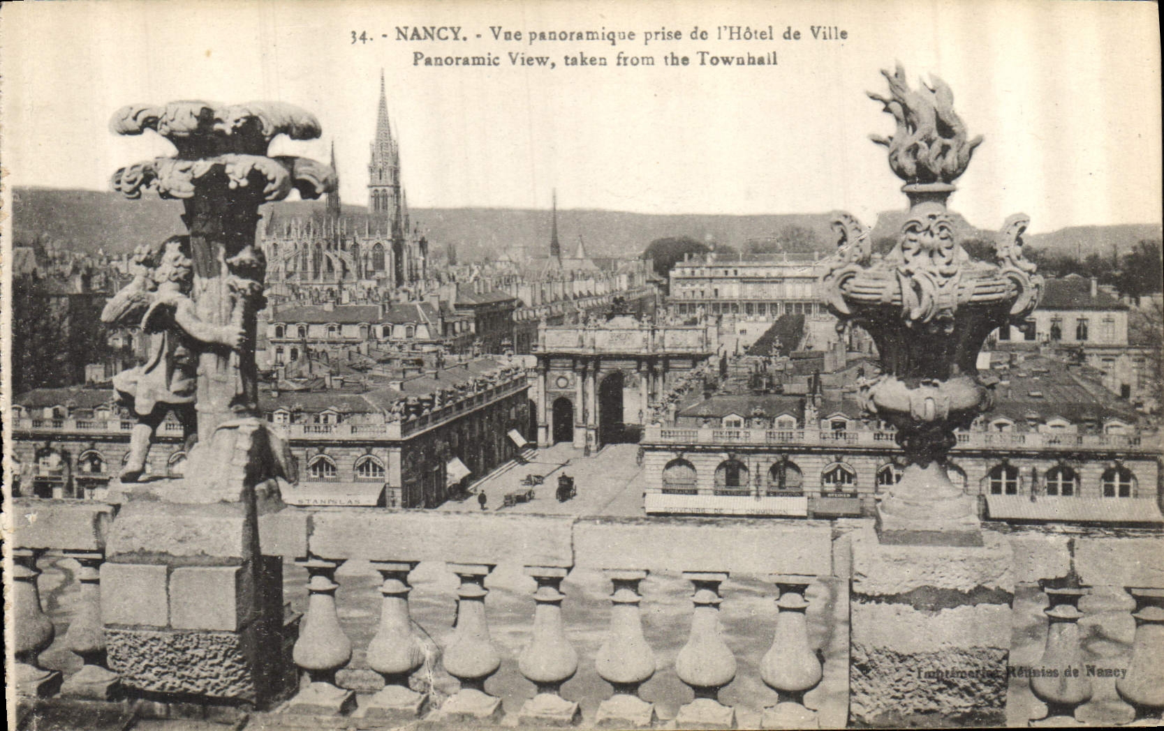 CPA Nancy Vue panoramique prise de l'Hotel de Ville 