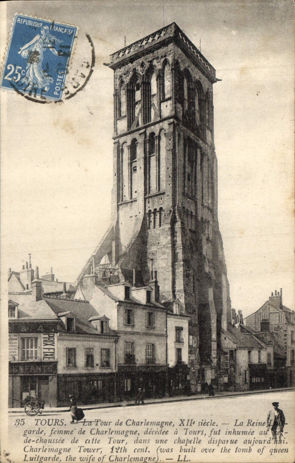 CPA Tours La Tour de Charlemagne 
