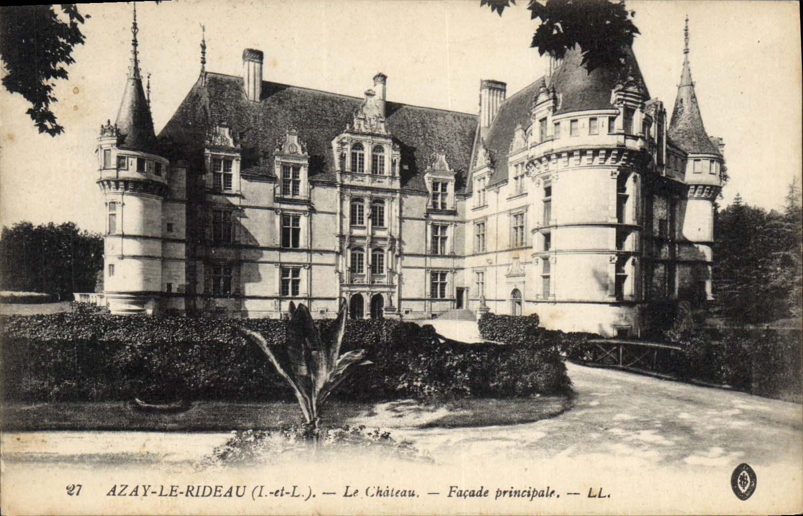CPA Azay le Rideau Le Chateau Facade principale 