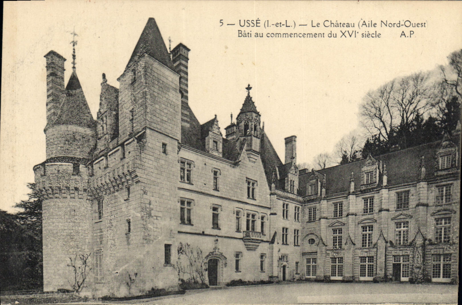 CPA Usse Le Chateau Aile Nord Ouest 