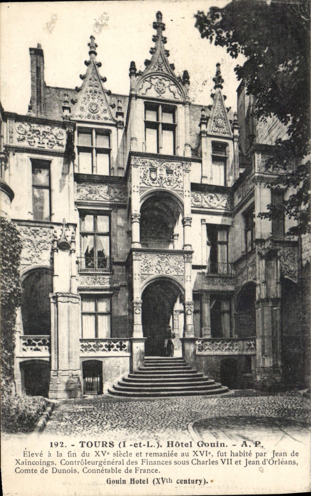 CPA Tours I et L Hotel Gouin 
