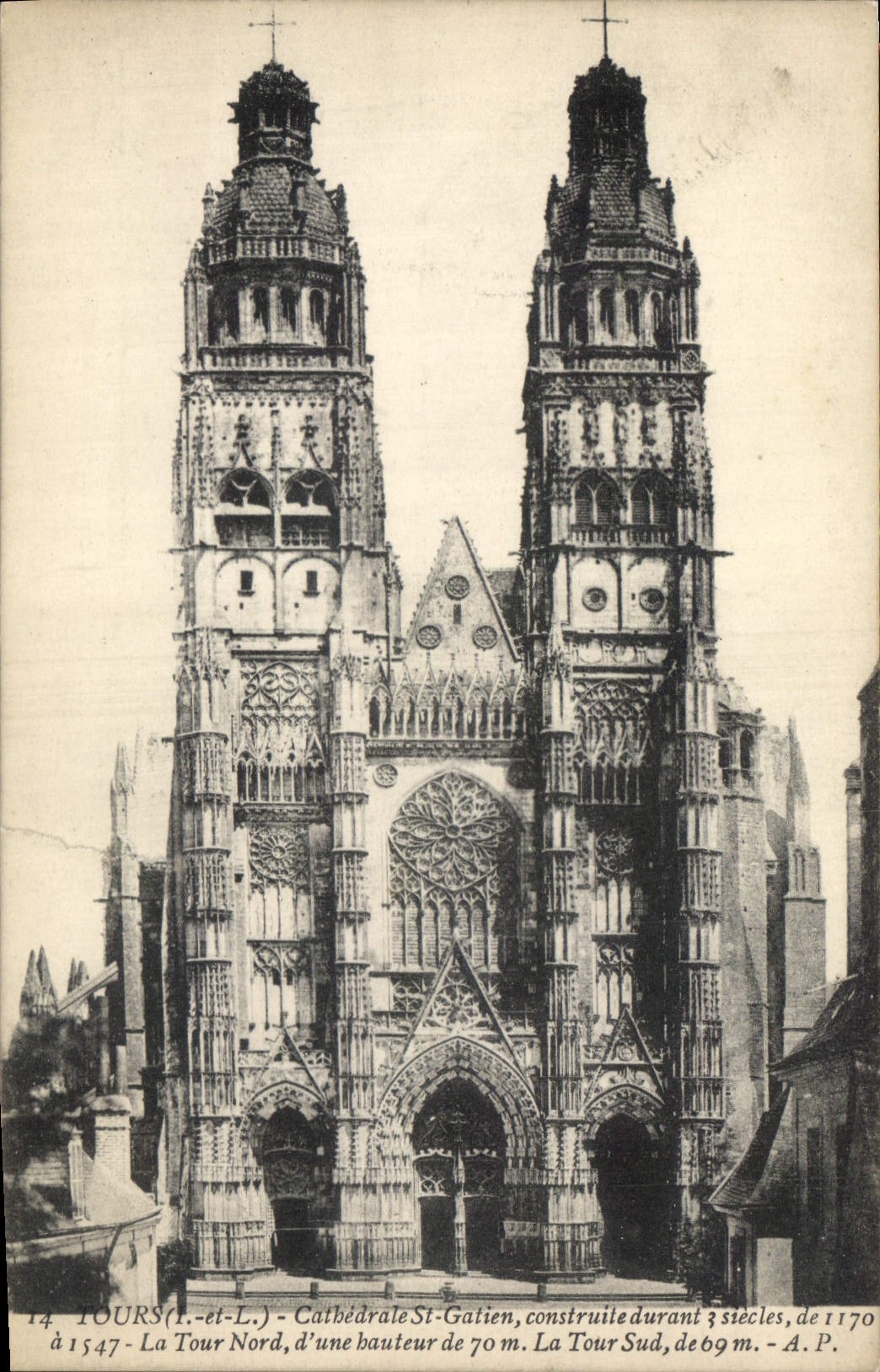 CPA Tours Cathedrale St Gatien 