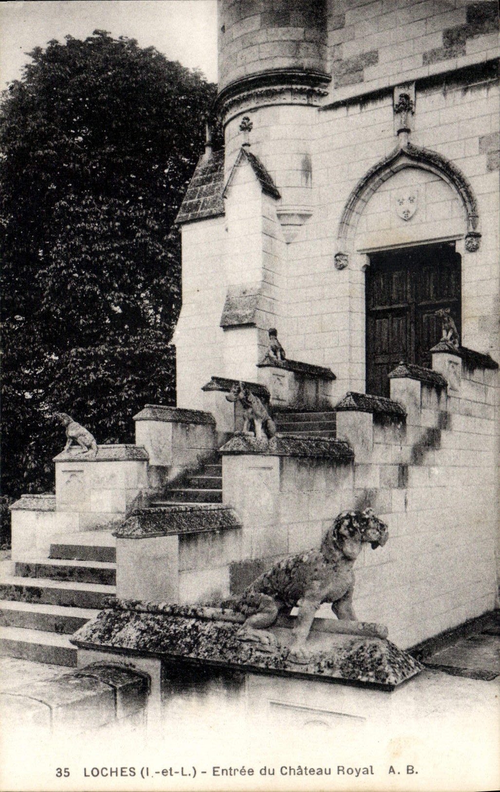 CPA Loches Entree du Chateau Royal 