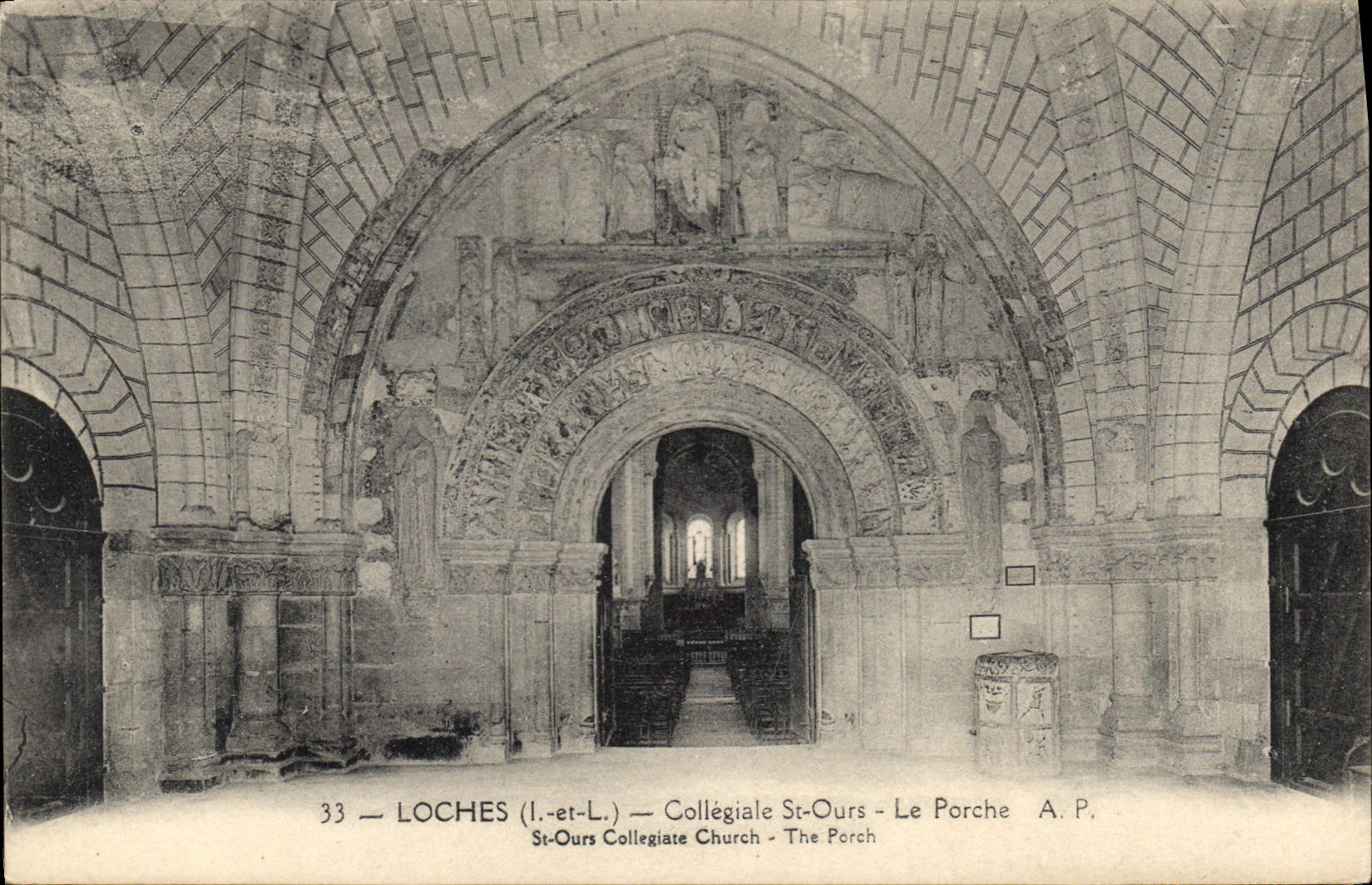 CPA Loches Collegiale St Ours Le Porche 