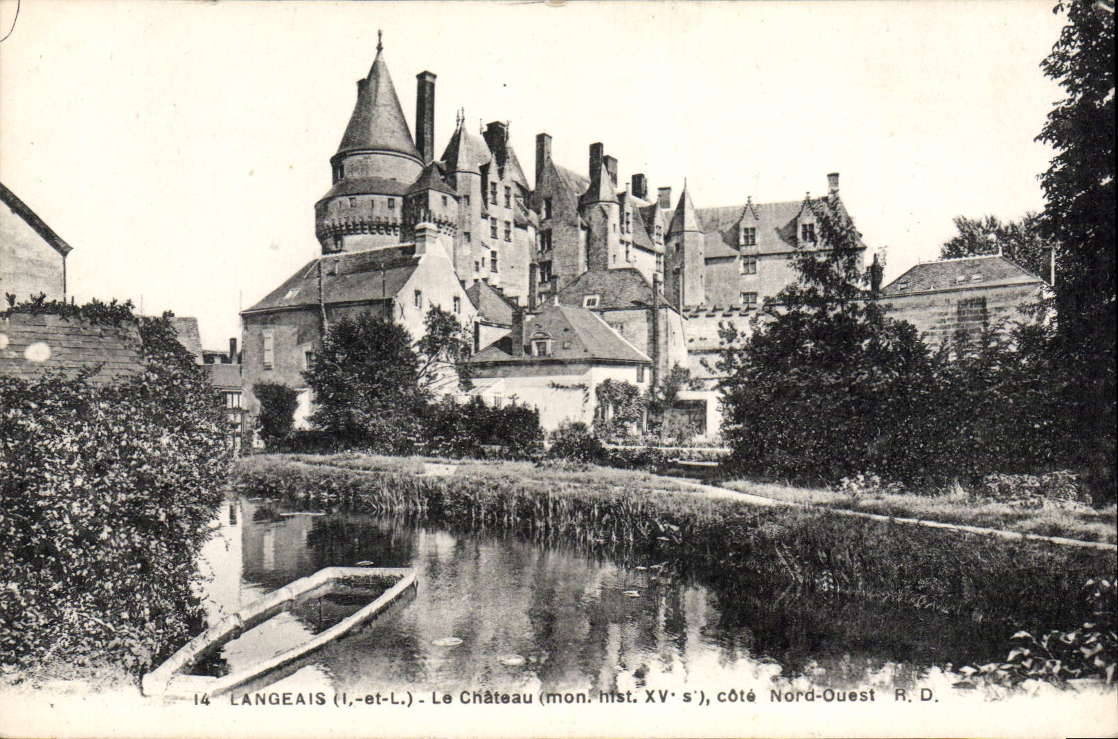 CPA Langeais Le Chateau cote Nord Ouest 