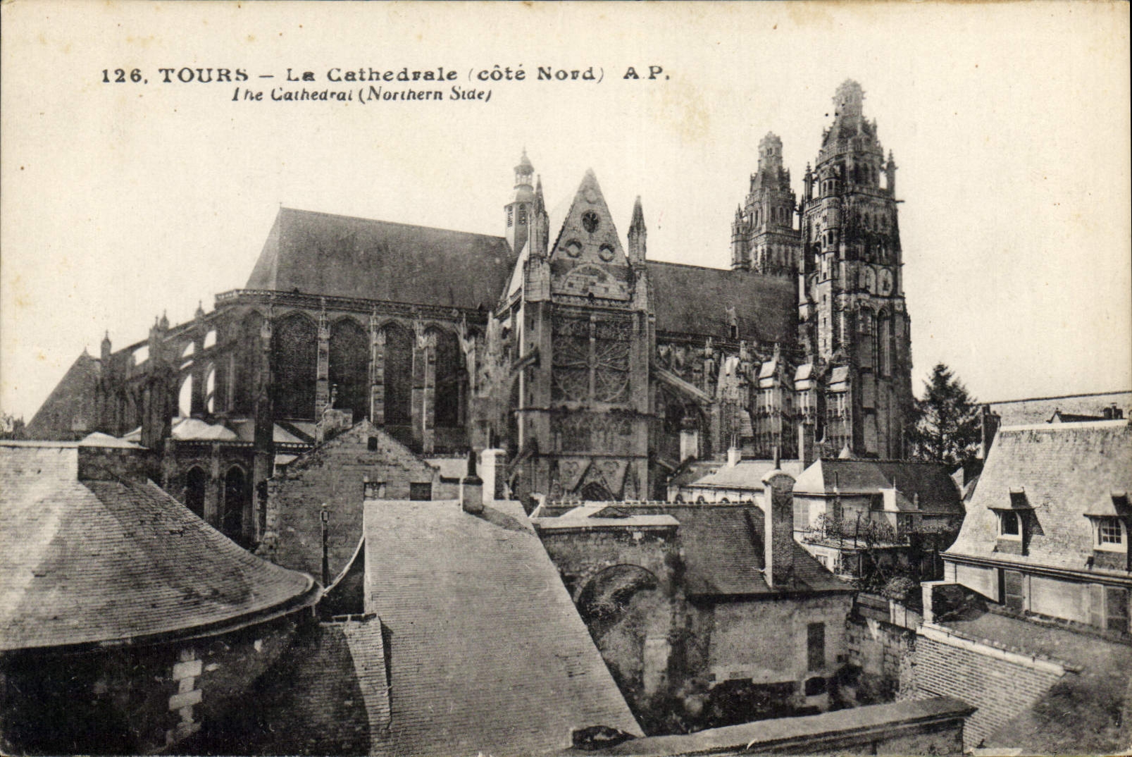 CPA Tours La Cathedrale cote Nord 