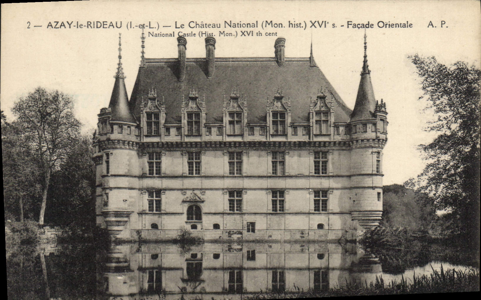 CPA Azay le Rideau Le Chateau National Facade Orientale