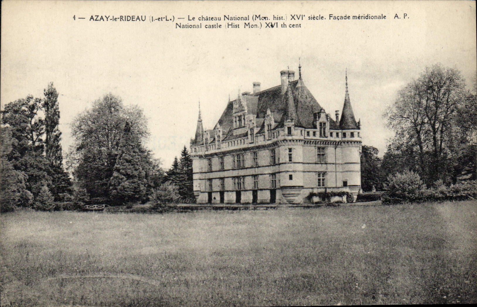 CPA Azay le Rideau Le chateau National Facade meridionale 