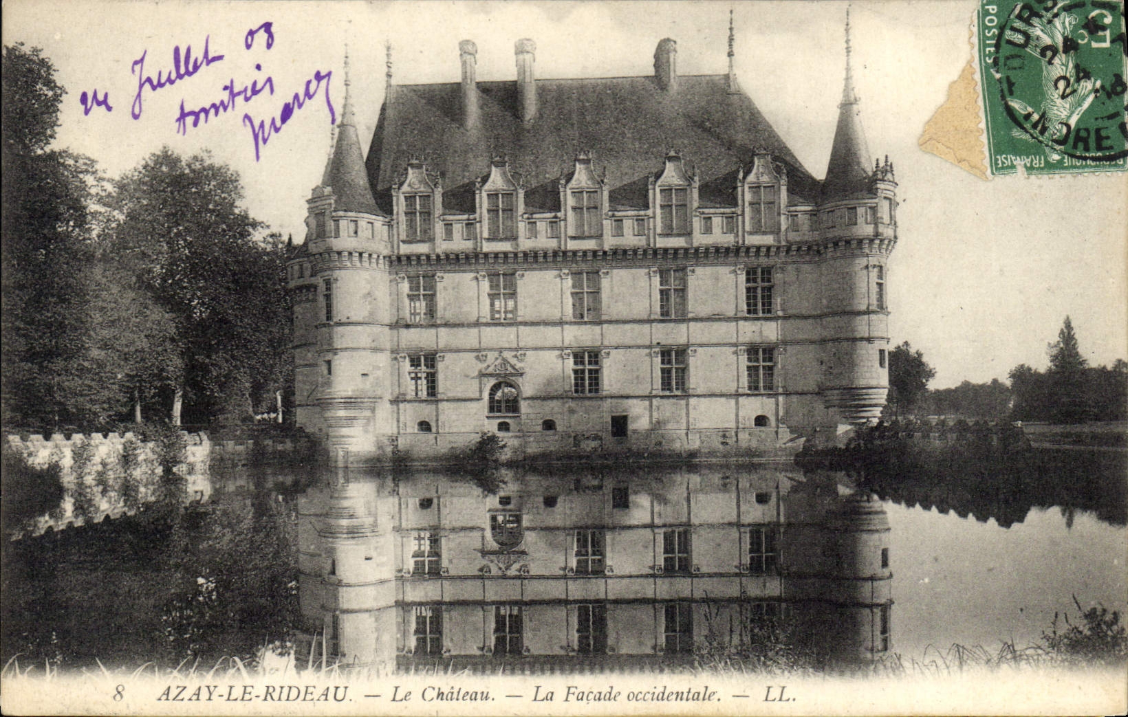 CPA Azay le Rideau Le Chateau La Facade occidentale 