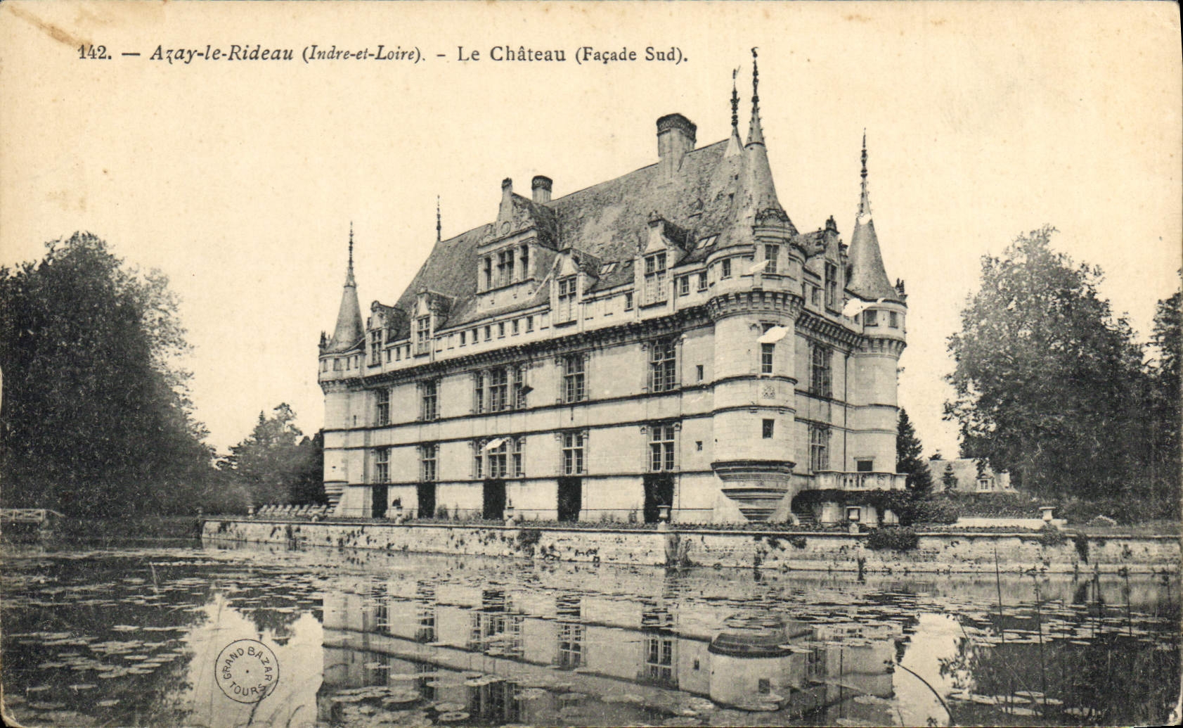 CPA Azay le Rideau Indre et Loire Le Chateau Facade Sud