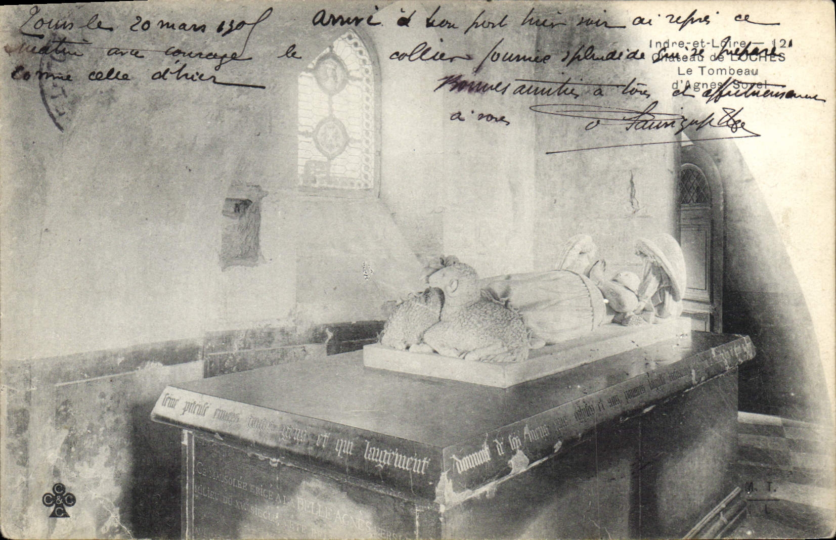 CPA Indre et Loire Chateau de Loches Le Tombeau d'Agnes Sorel