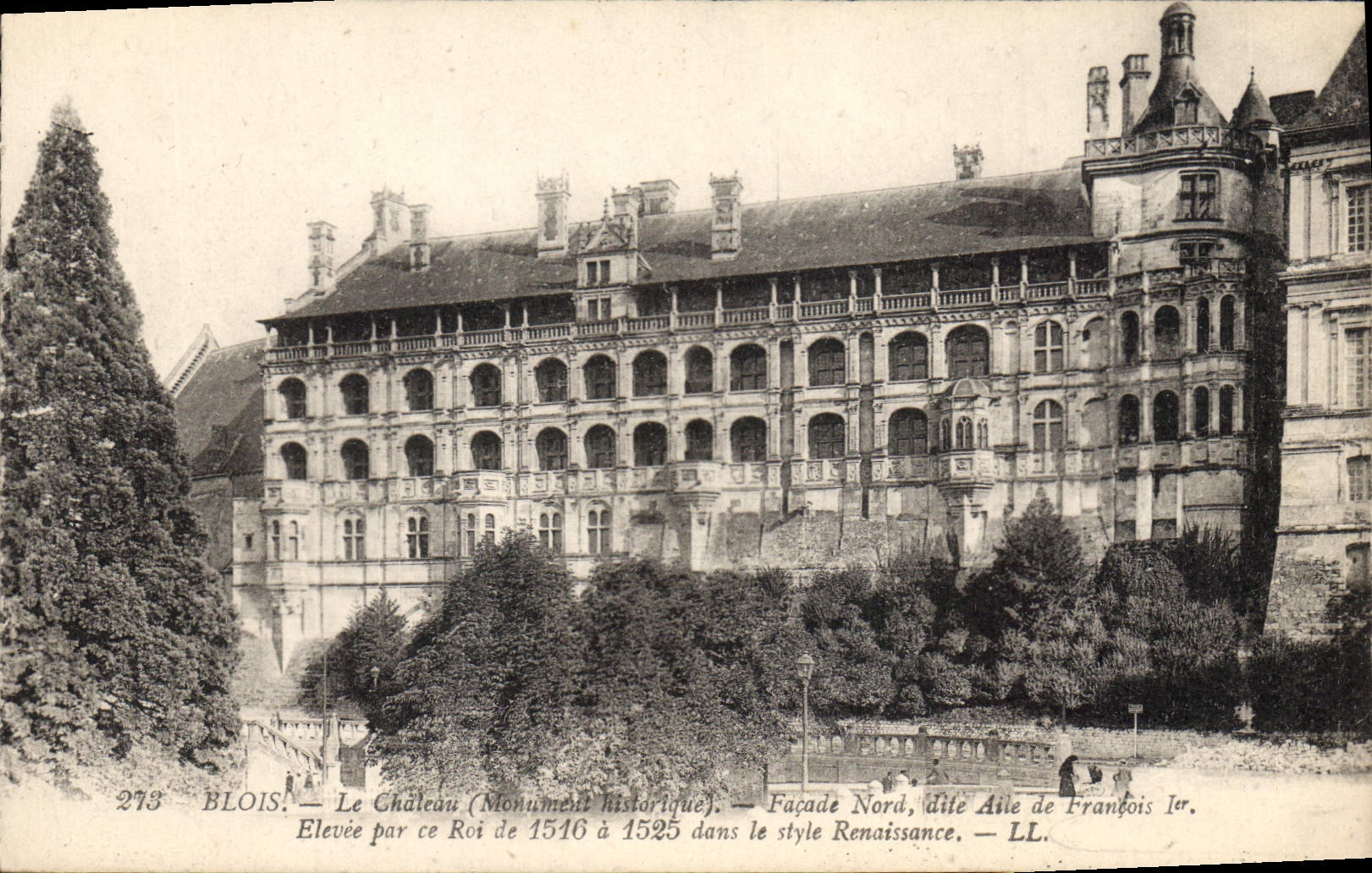 CPA Blois Le Chateau Monument historique Facade Nord dite Aile de Francois 