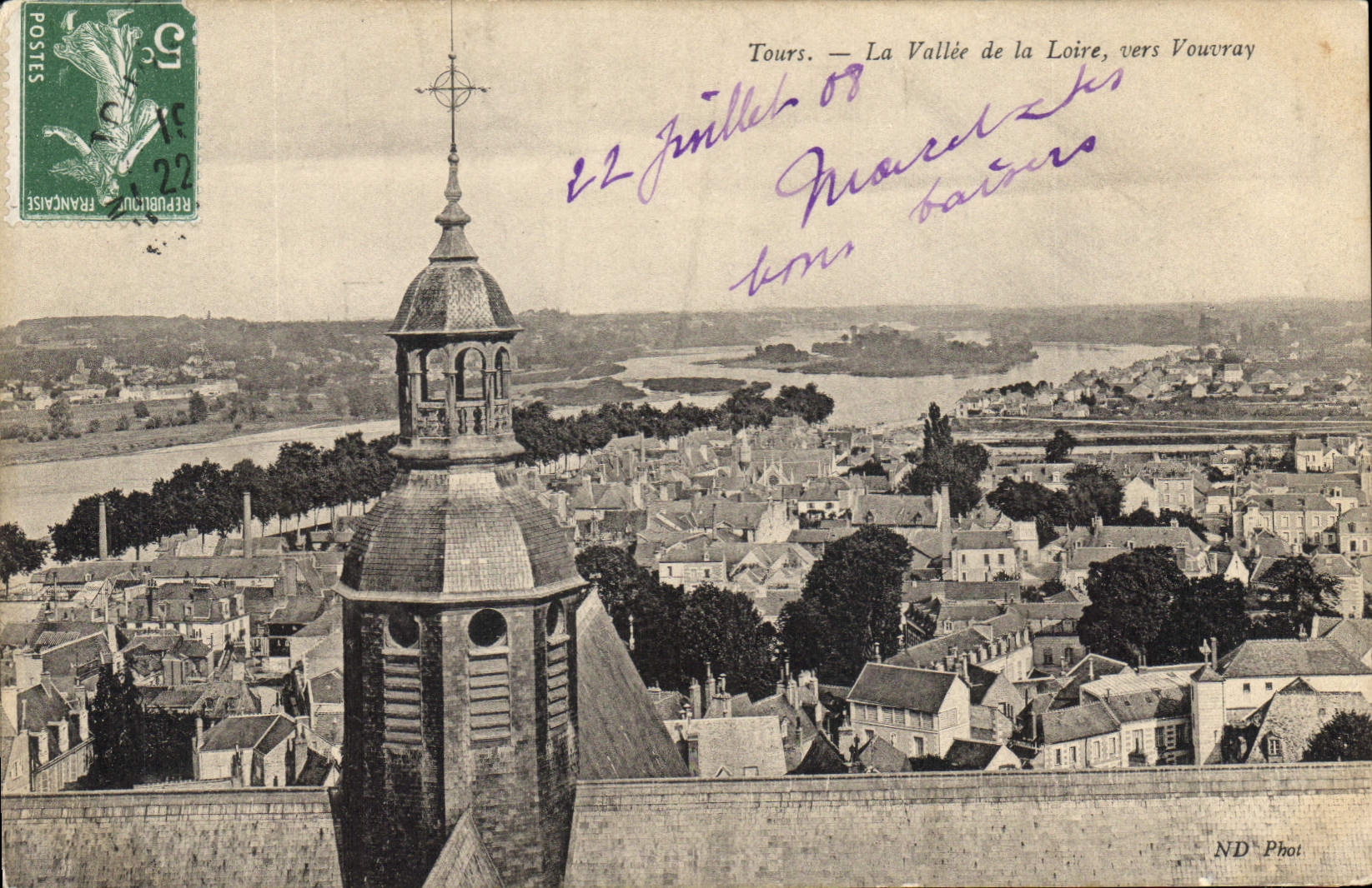 CPA Tours La Vallee de la Loire vers Vouvray 