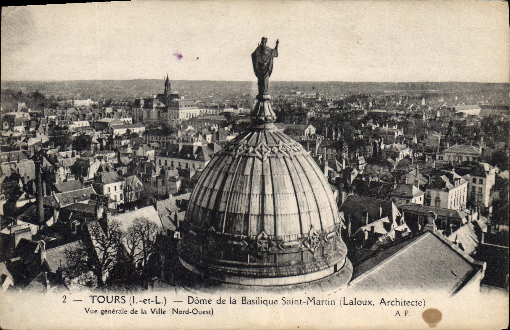 CPA Tours Dome de la Basilique Saint Martin 