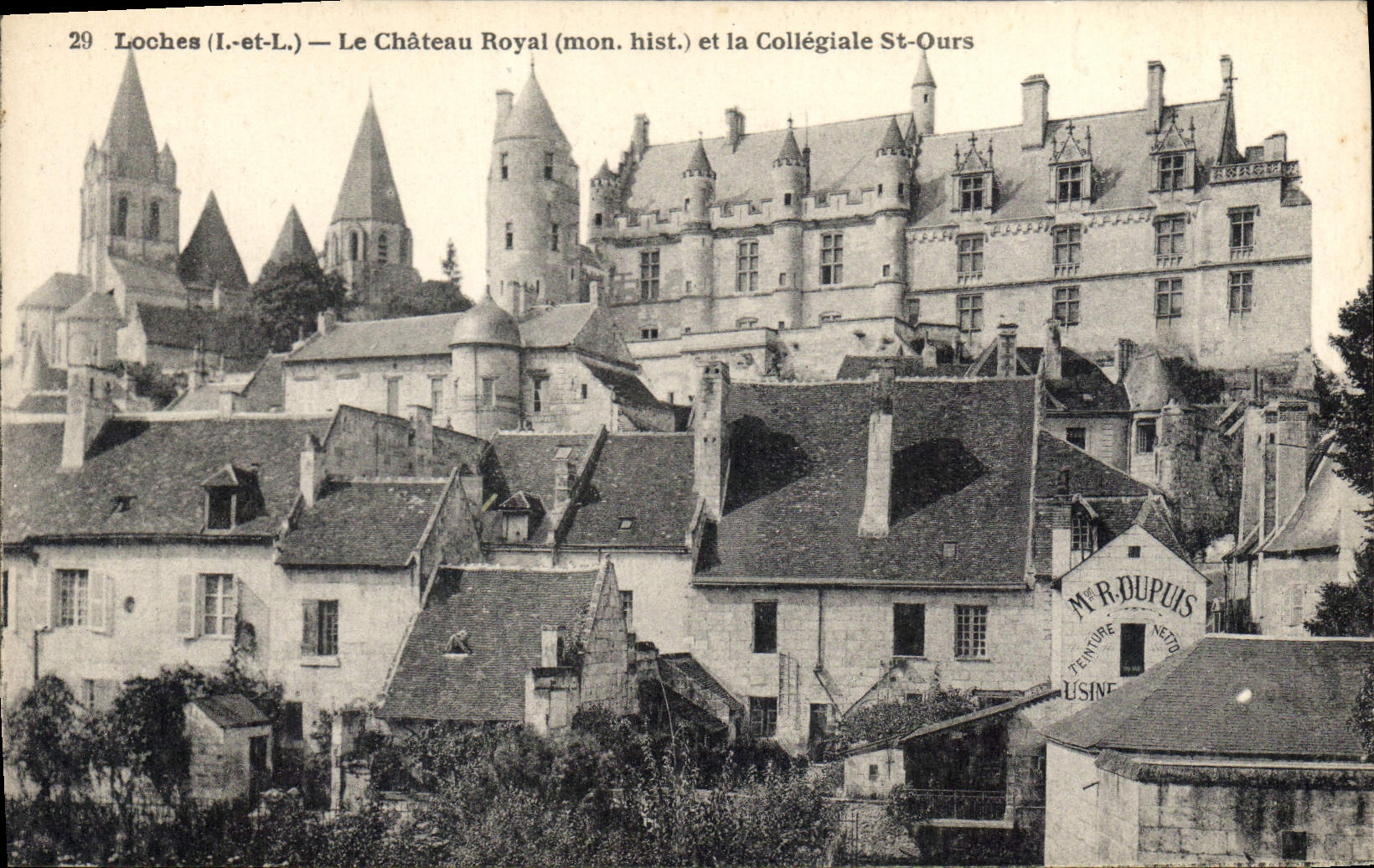 CPA Loches Le Chateau Royal et la Collegiale St Ours