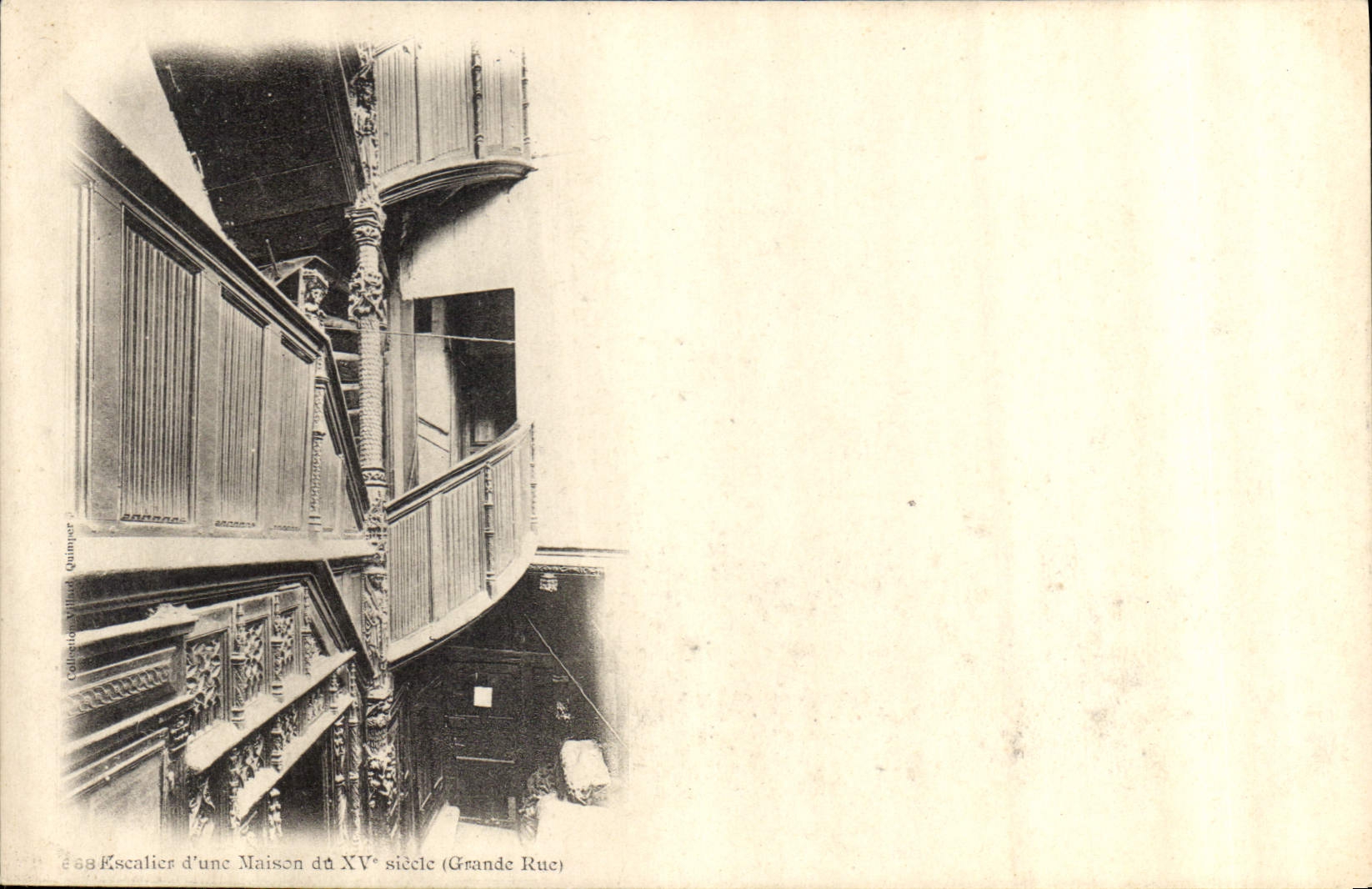 CPA Grande Rue Escalier d'une maison