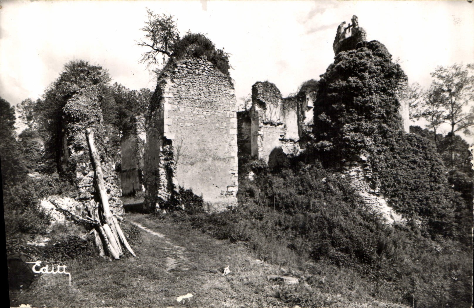 CPA Ruines du Chateau de Vaujours L & L