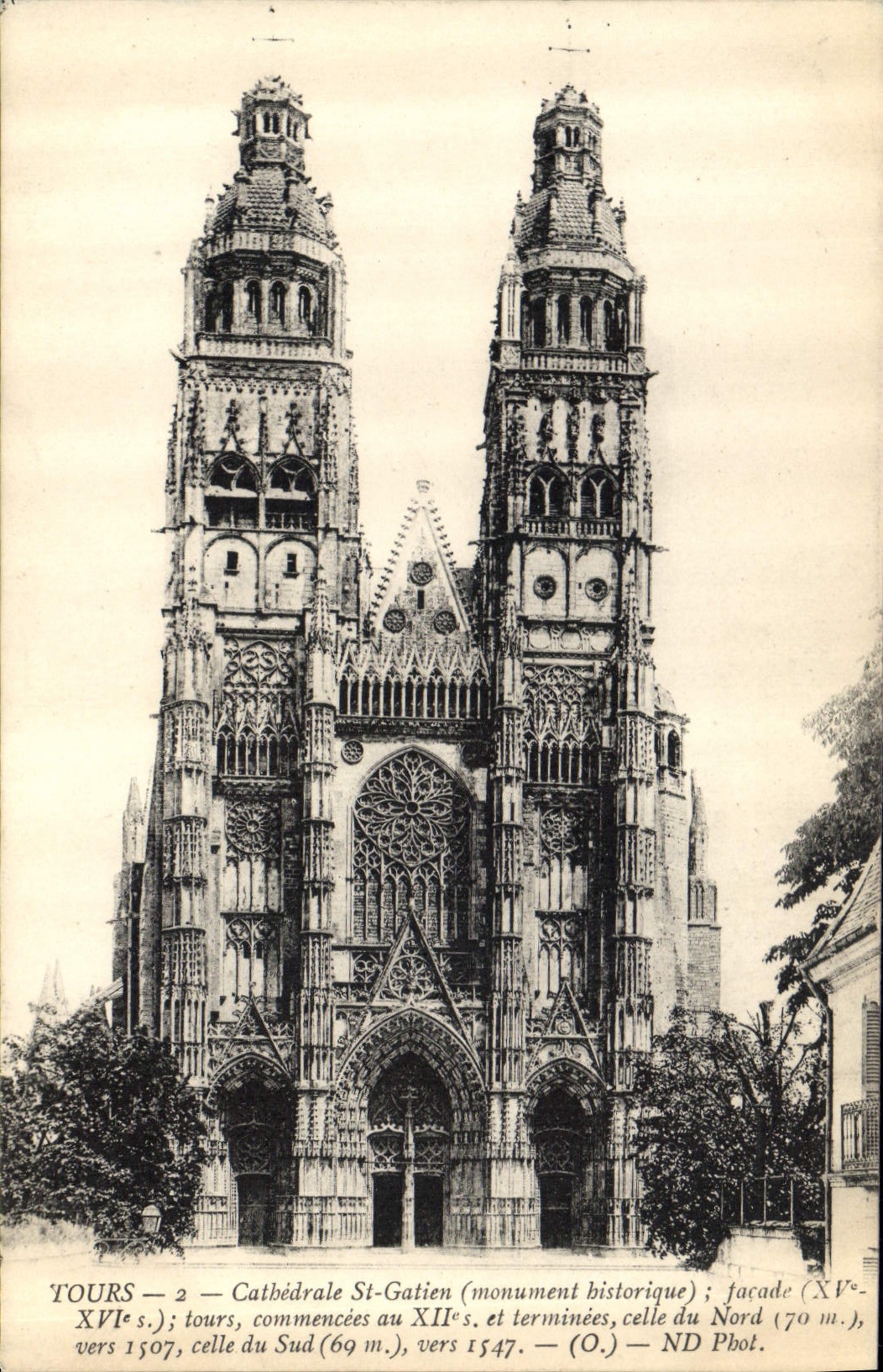 CPA Tours Cathedrale Monument Historique 