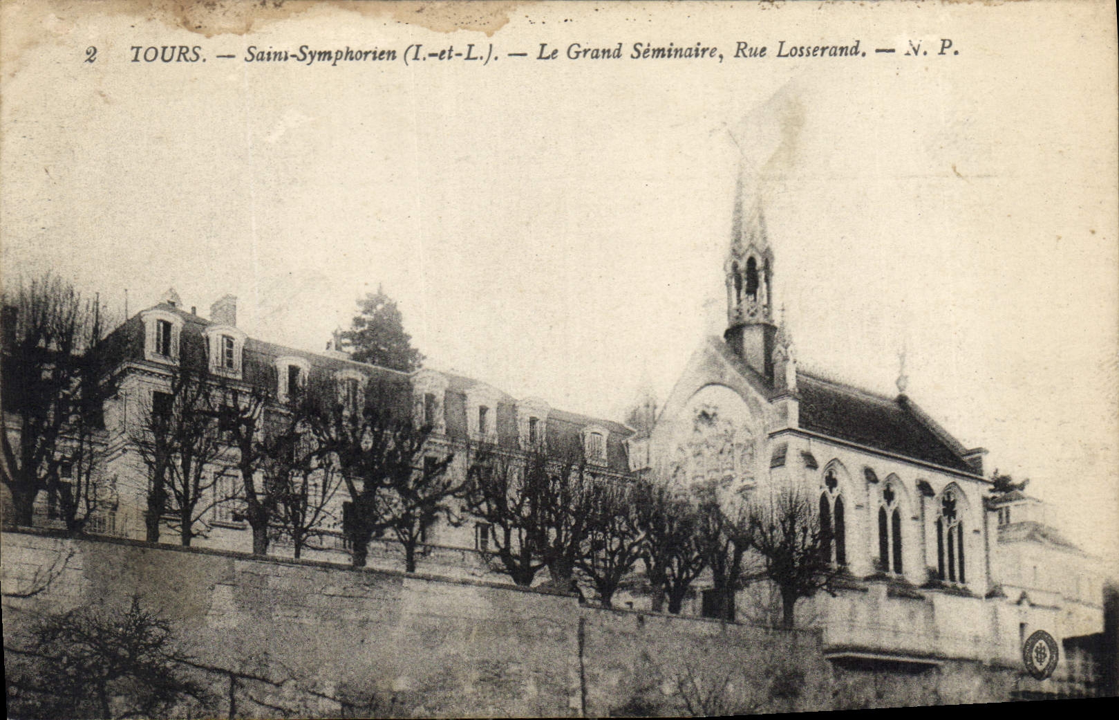 CPA Tours Saint Symphorien L et L Le Grand Seminaire Rue Losserand