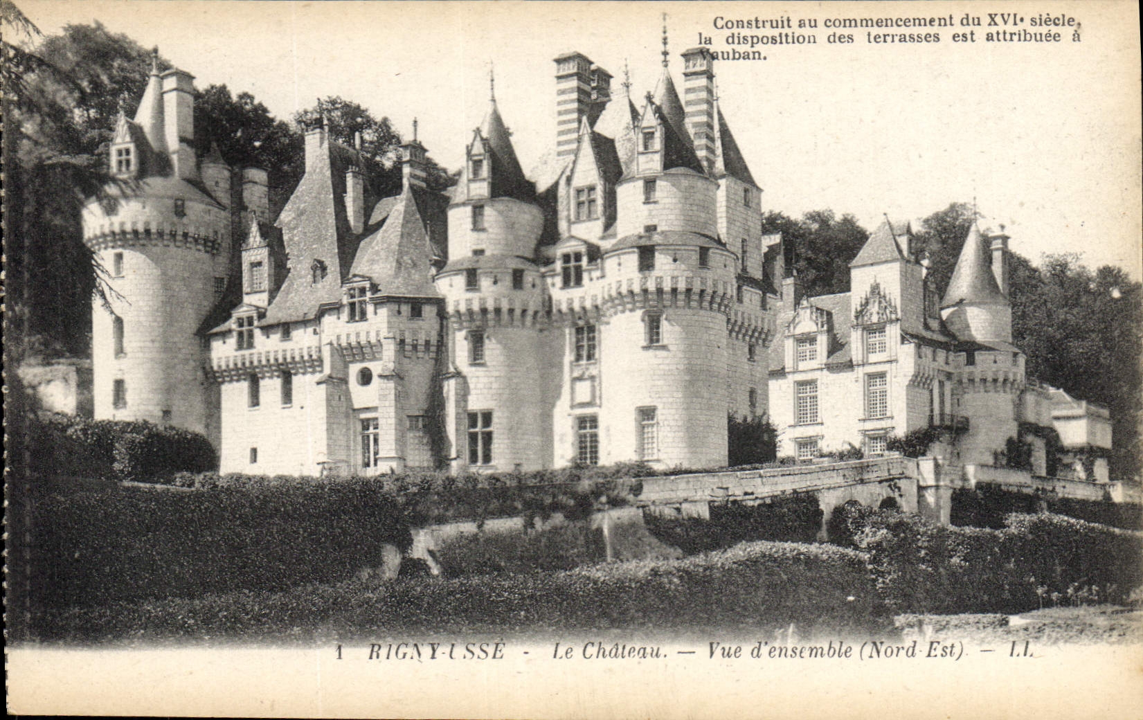 CPA Rigny Usse Le Chateau Vue d'Ensemble Nord Est