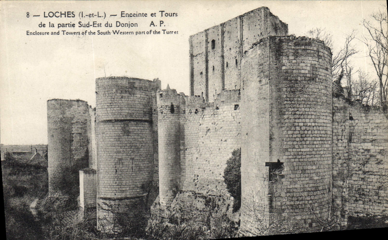 CPA Loches L et L Enceinte et Tours de la partie Sud Est du Donjon