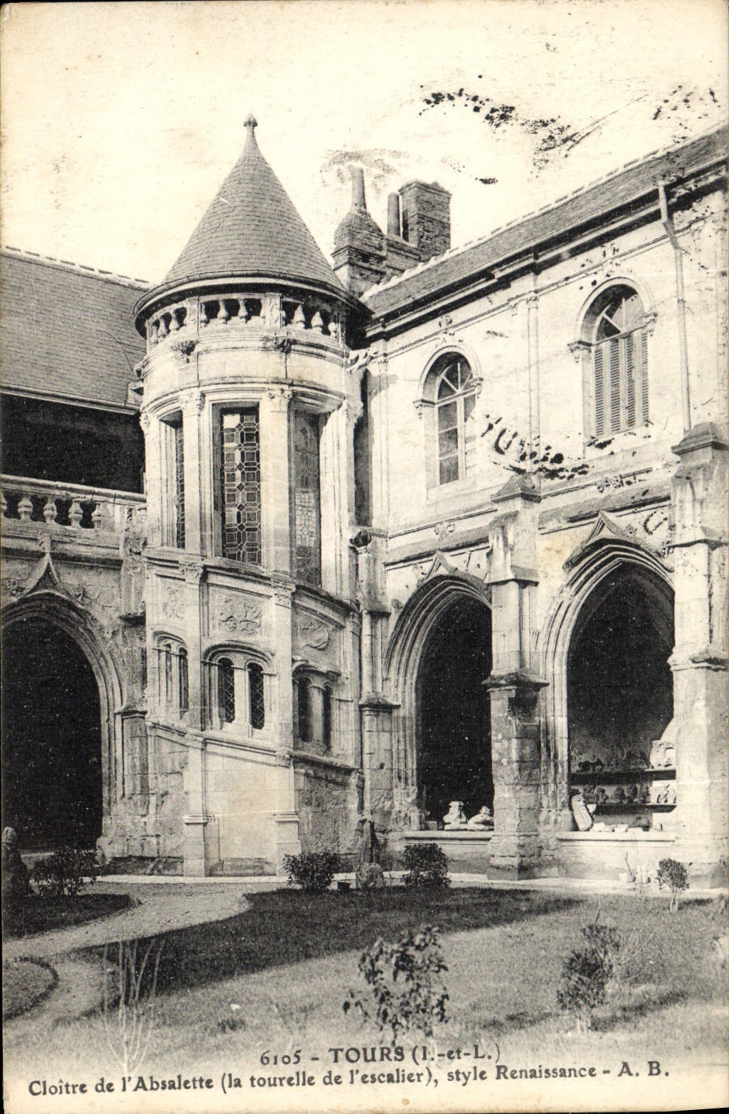 CPA Tours I et L Cloitre de l'Absalette la Tourelle de l'escalier style Renaissance