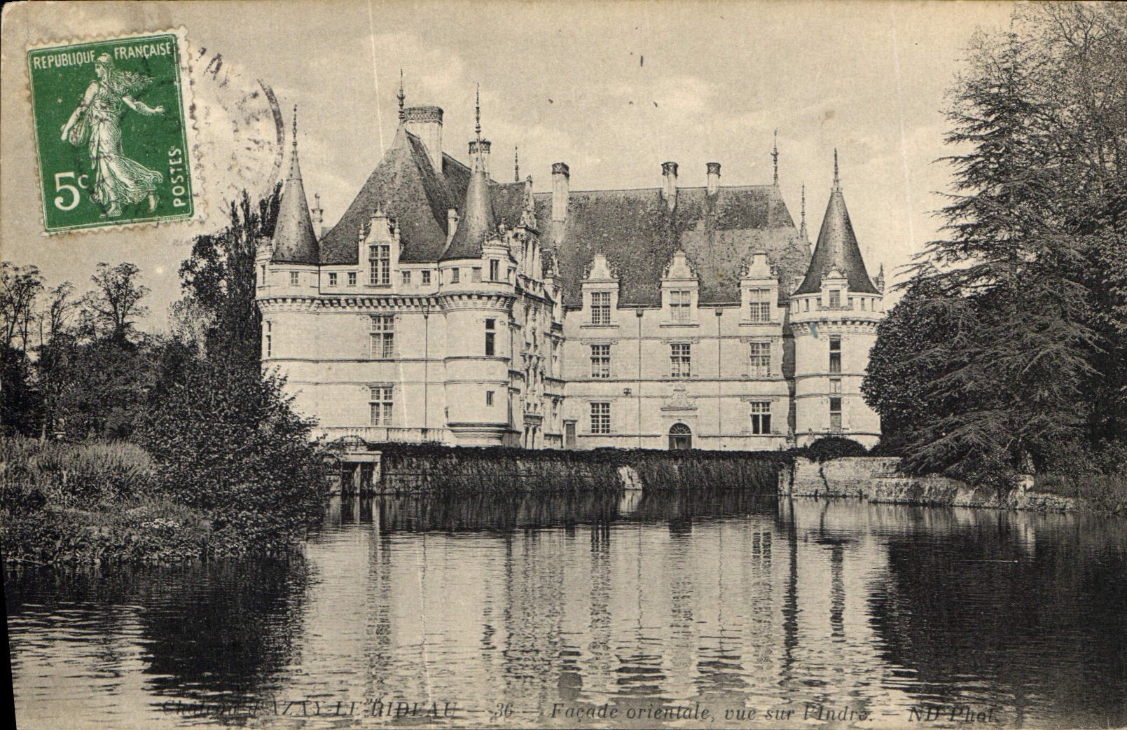 CPA Azay le Rideau I et L le chateau National