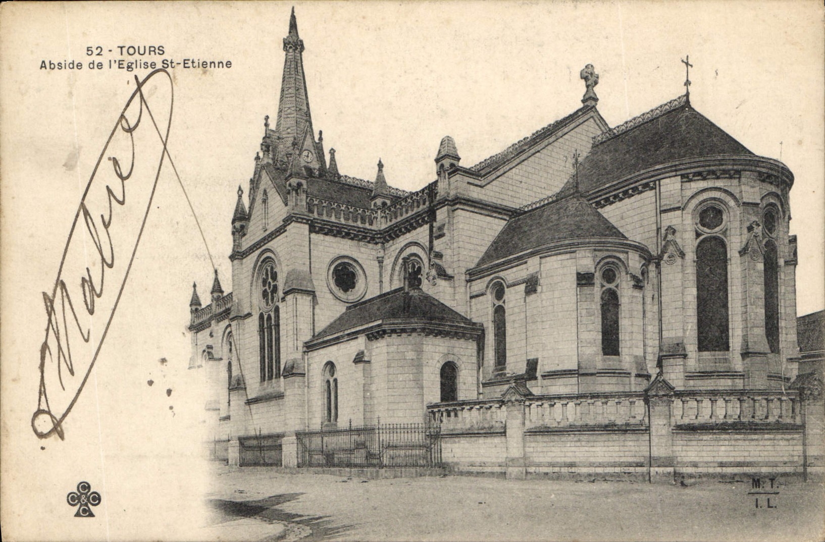CPA Tours Abside de l'eglise St Etienne 