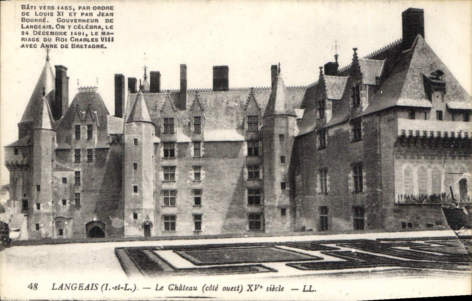 CPA Langeais I et L le Chateau Cote Ouest XV siecle 