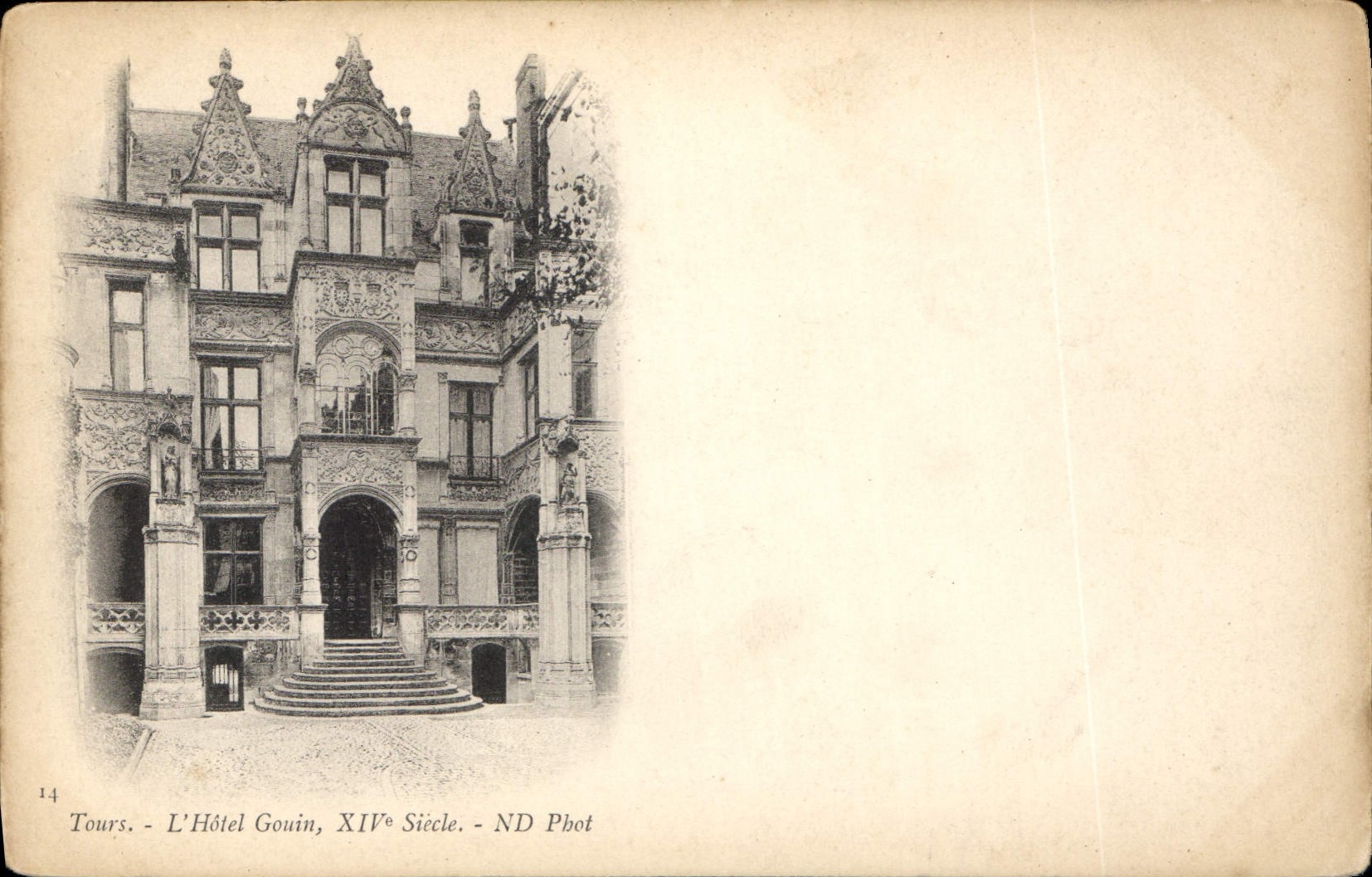 CPA Tours l'Hotel Gouin XIV siecle 