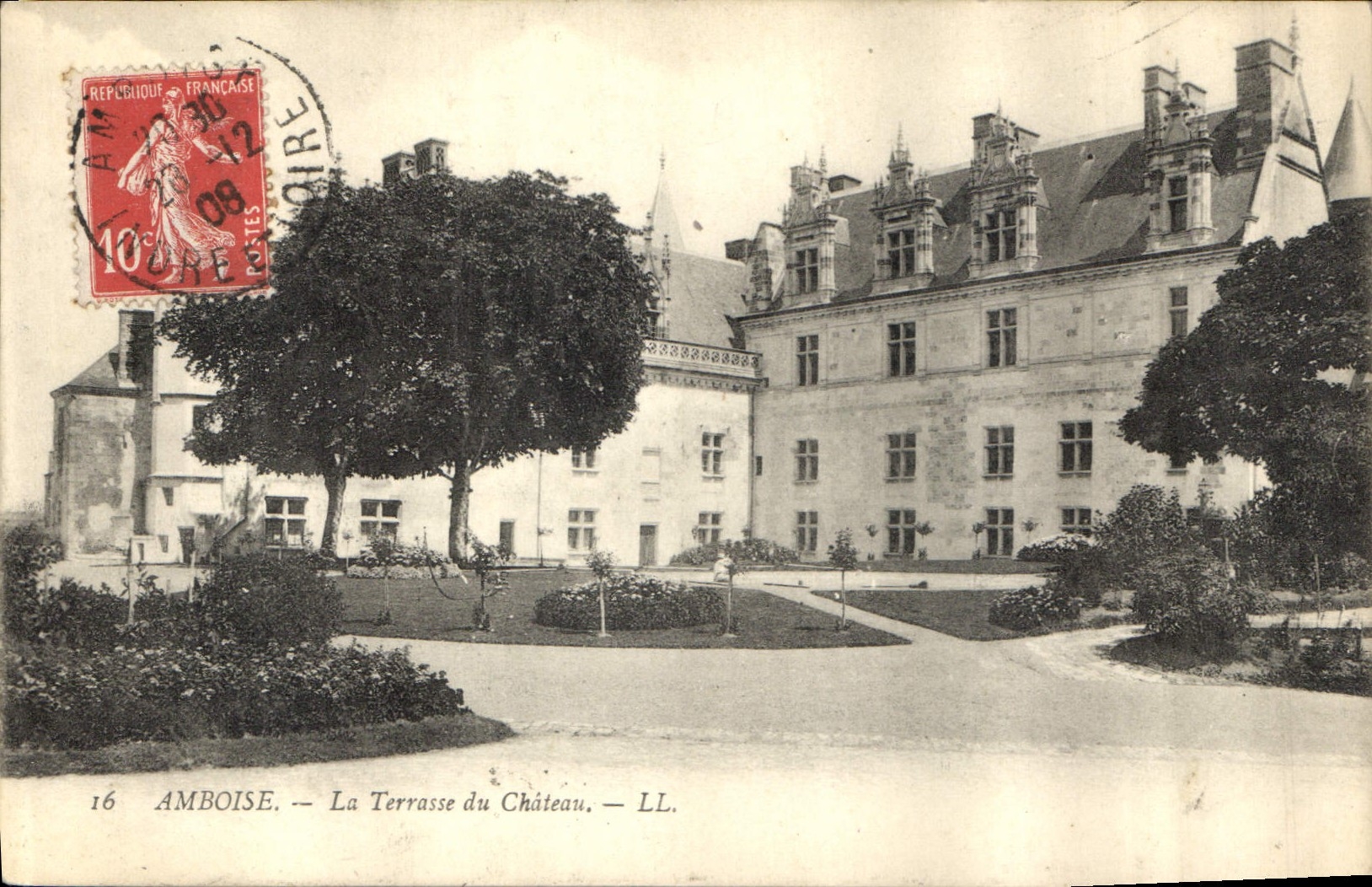 CPA Amboise la Terrasse du Chateau 