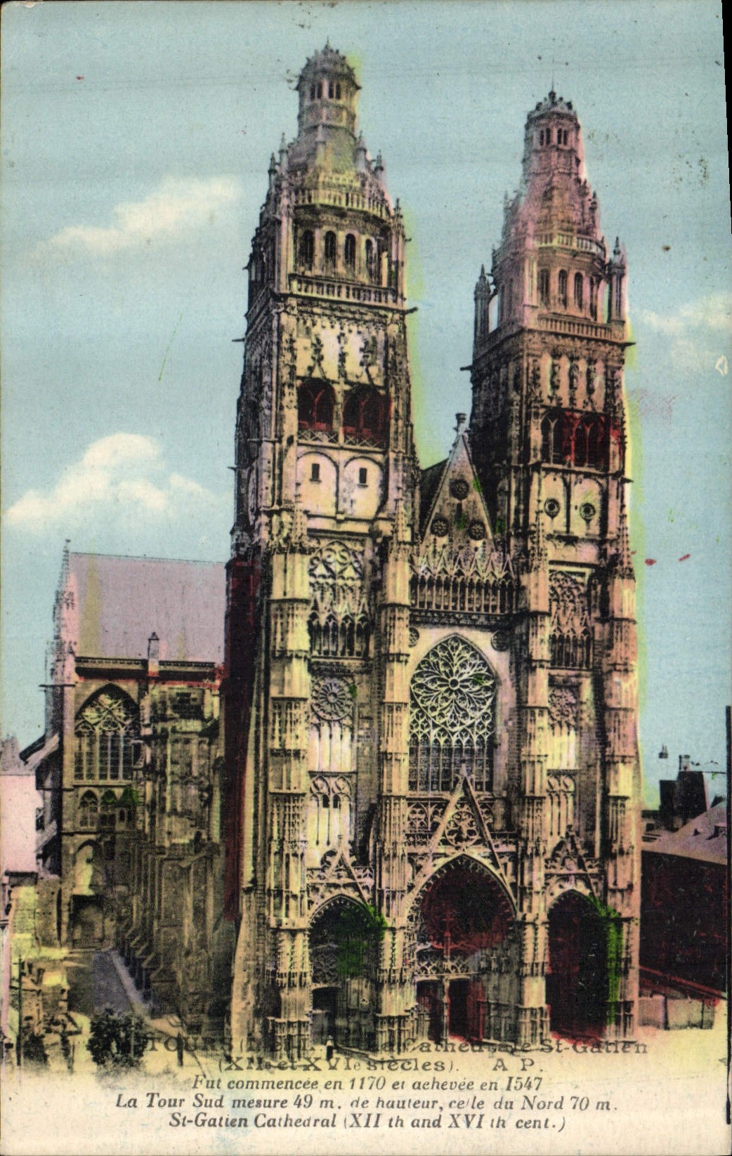 CPA Tours Cathedrale St Gatien 