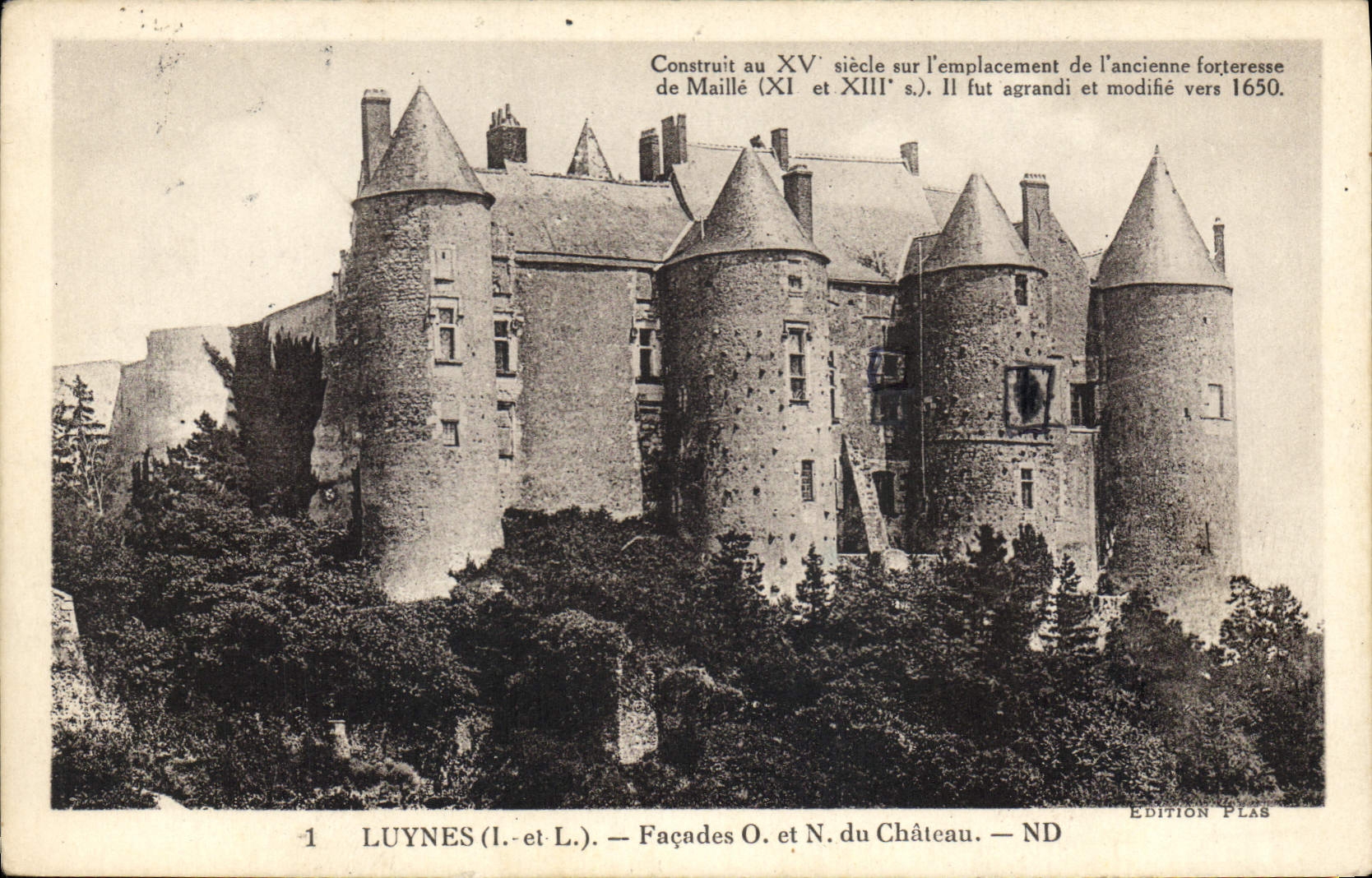 CPA Luynes I et L facades O et N du Chateau