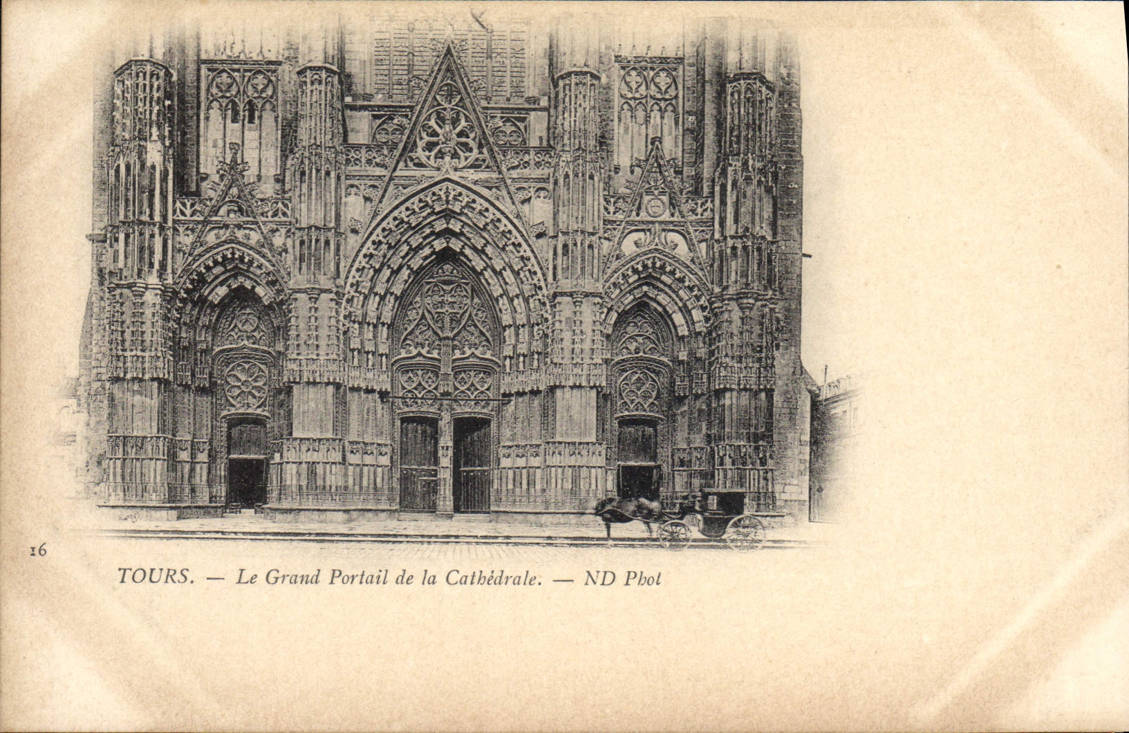 CPA Tours le Grand Portail de la Cathedrale 