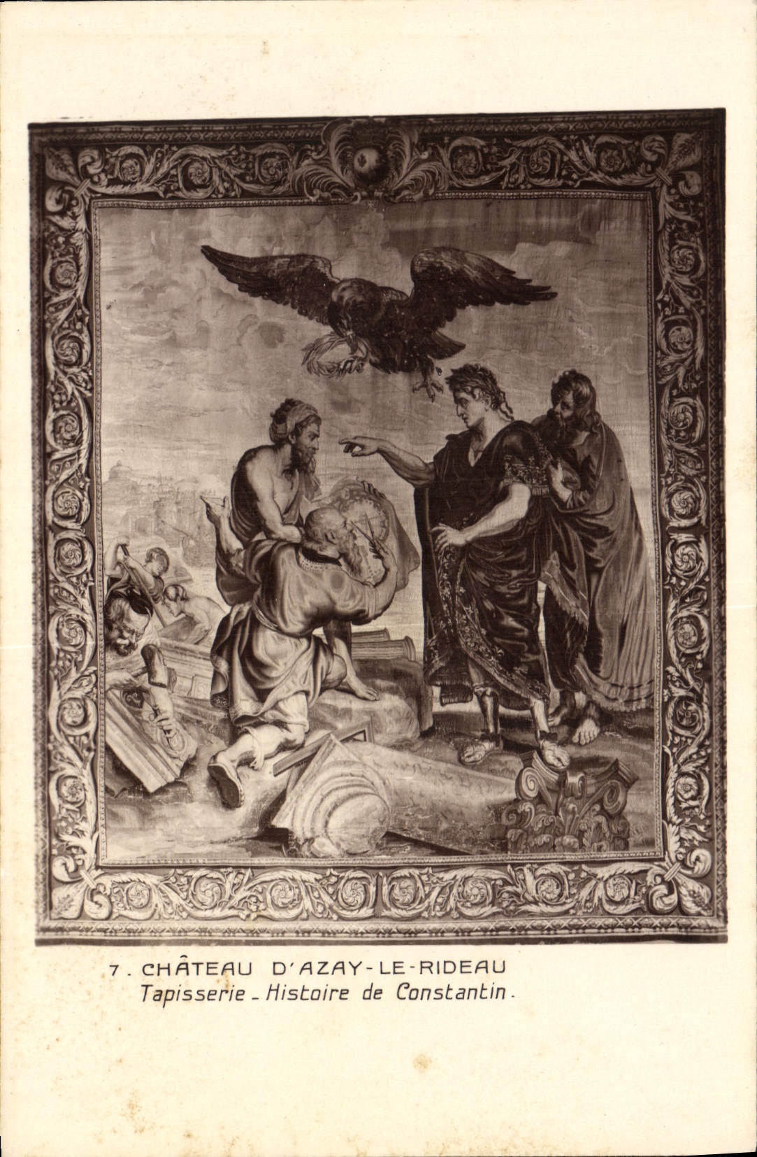 CPA Chateau d'Azay le Rideau Tapisserie Histoire de Constantin 