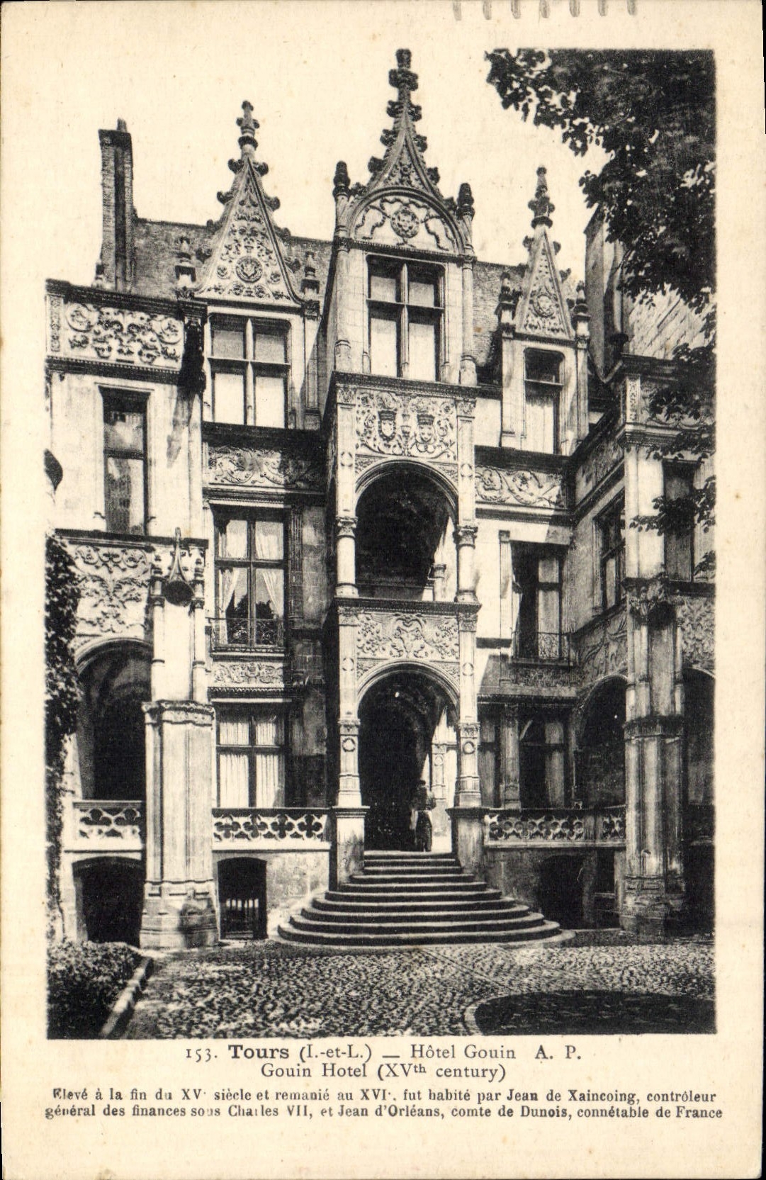 CPA Tours I et L Hotel Gouin 