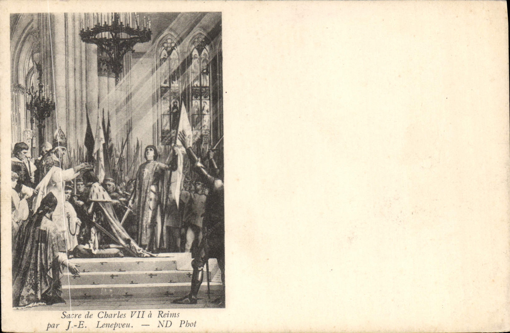 CPA Sacre de Charles VII a Reims par J E Lenepveu