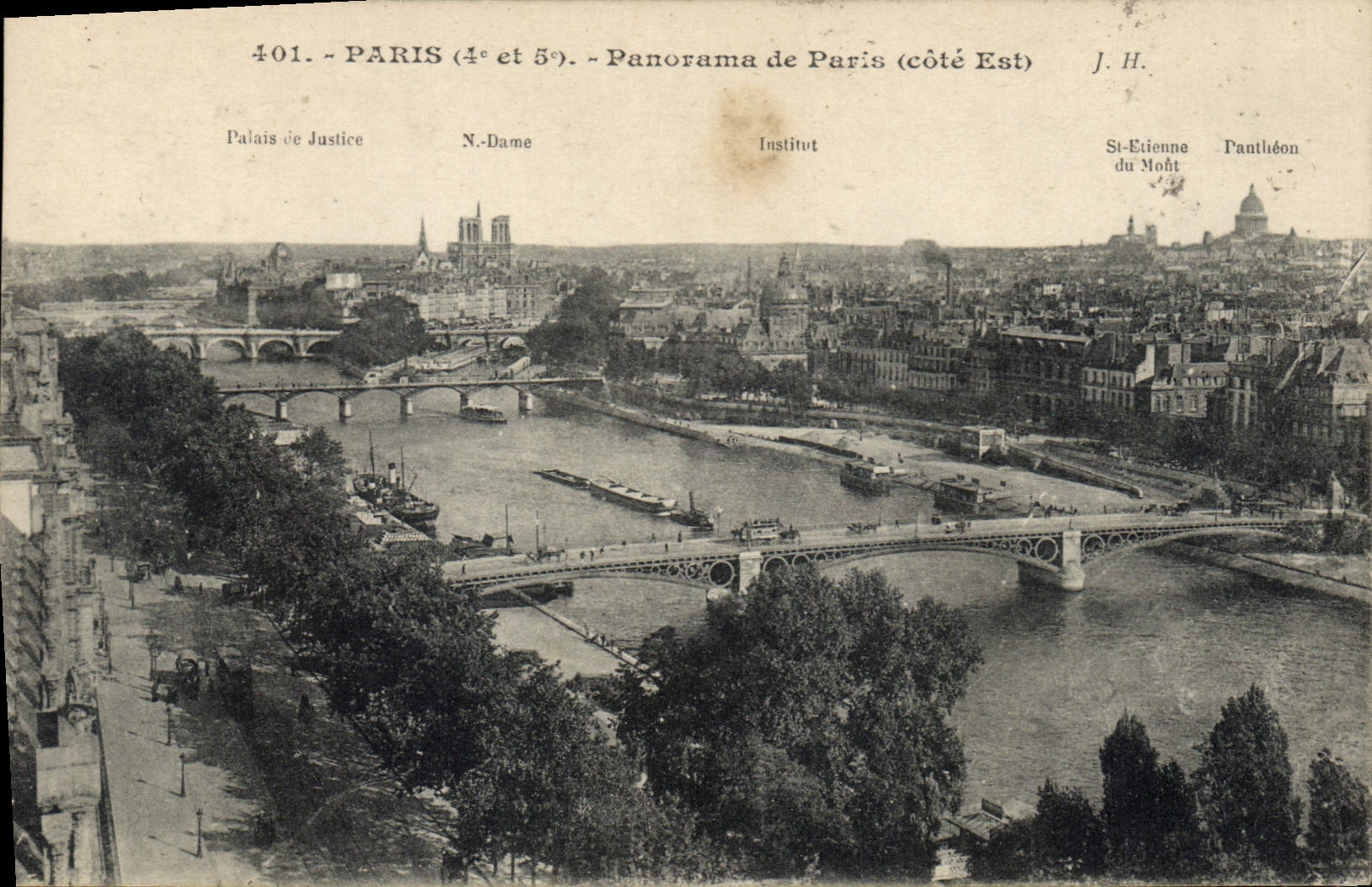 CPA Paris 4e et 5e Panorama de Paris Cote Est