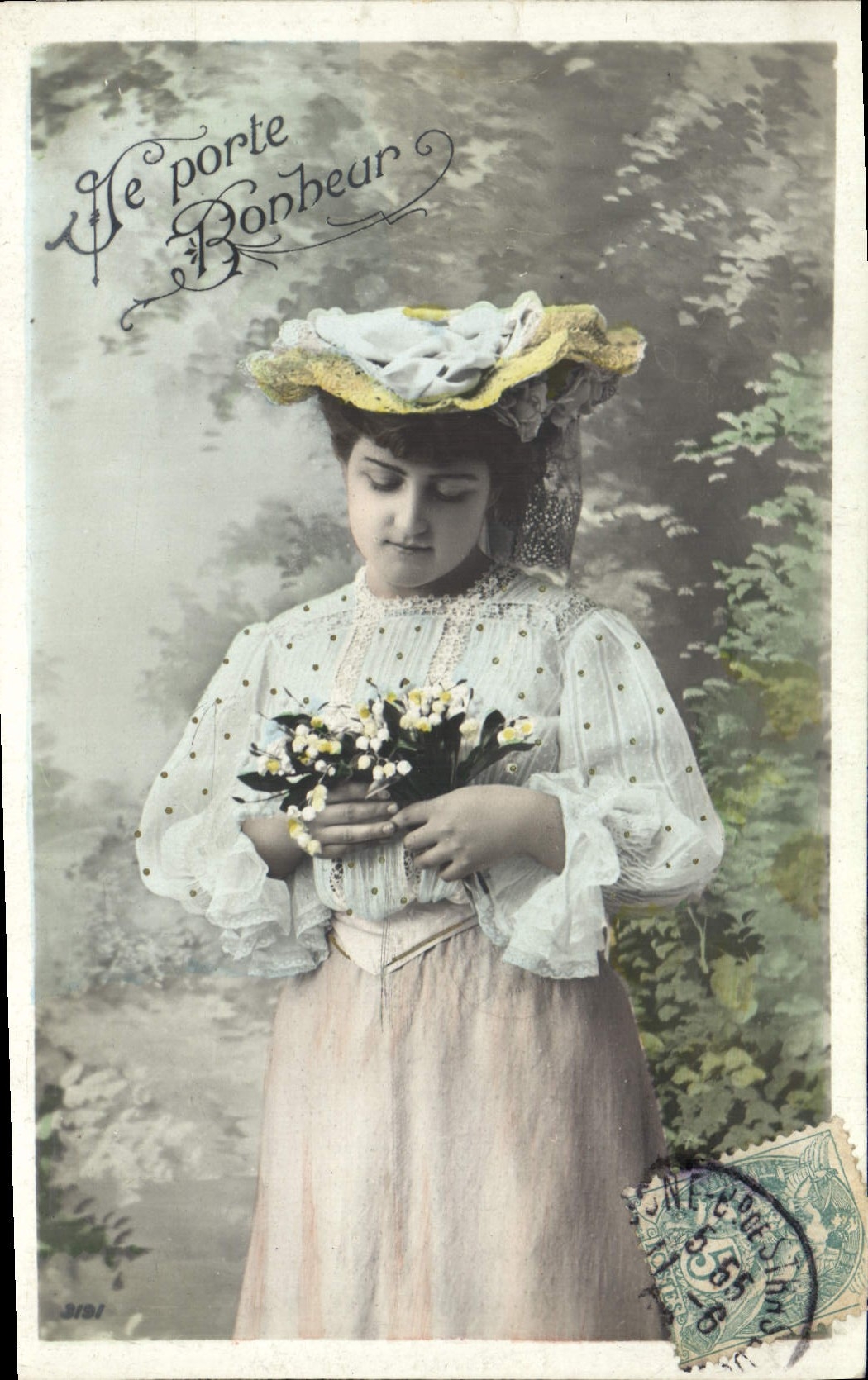 CPA Le Porte Bonheur Femme