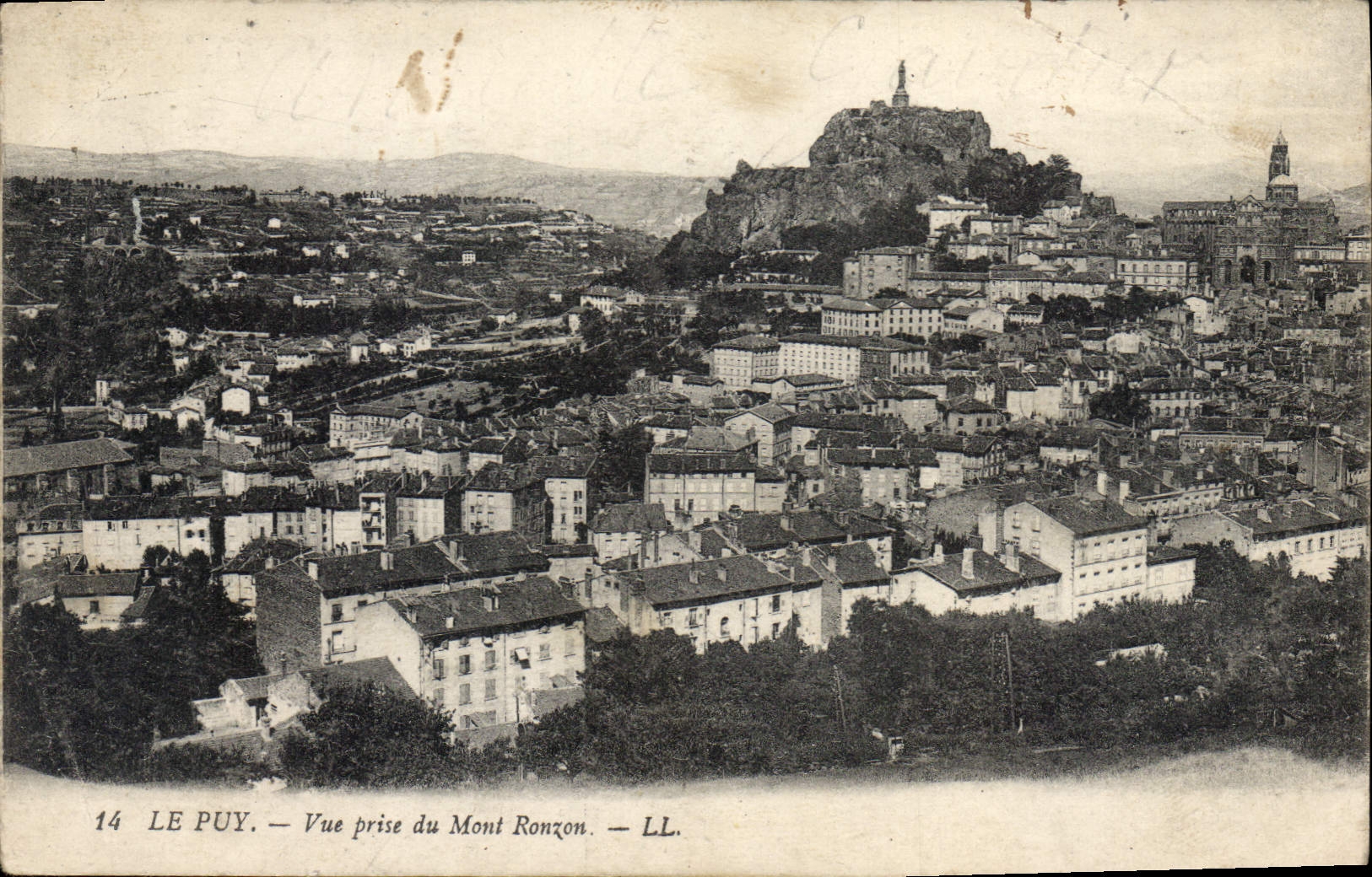 CPA Le Puy vue prise du Mont Ronzon 