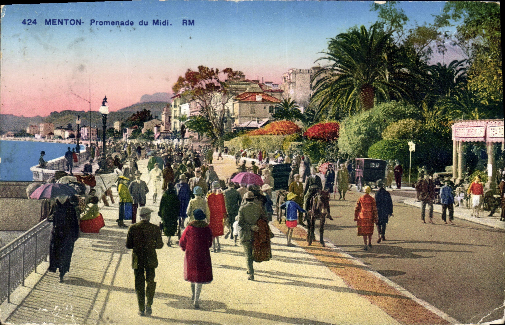 CPA Menton Promenade du Midi 