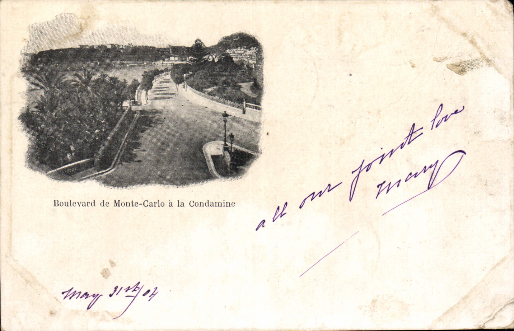 CPA Boulevard de Monte Carlo a la Condamine 