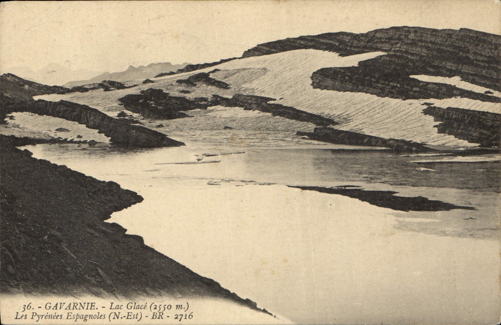CPA Gavarnie Lac Glace Les Pyrenees Espagnoles 