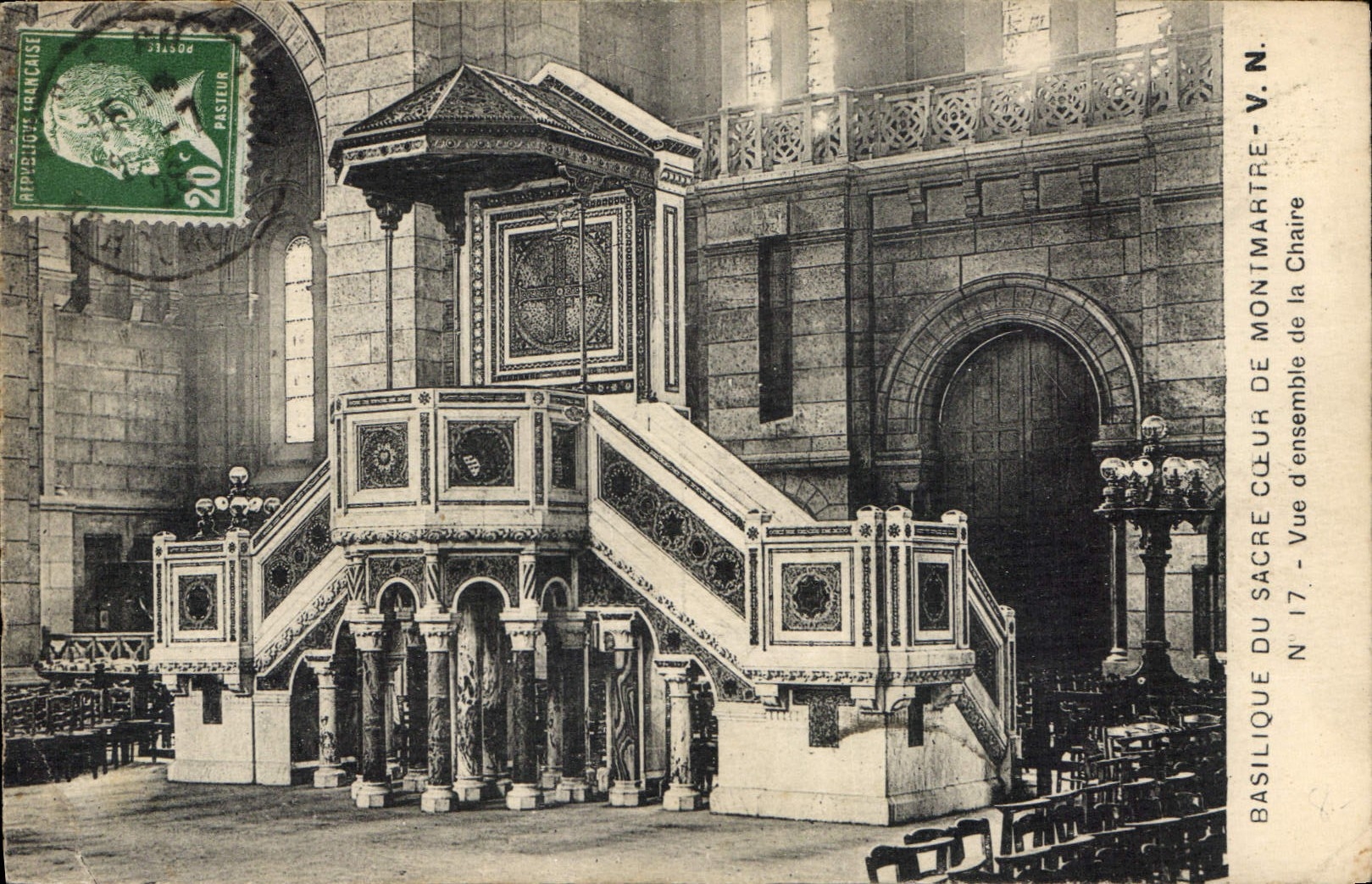 CPA Basilique du Sacre Coeur de Montmartre Vue d'Ensemble de la Chaire 