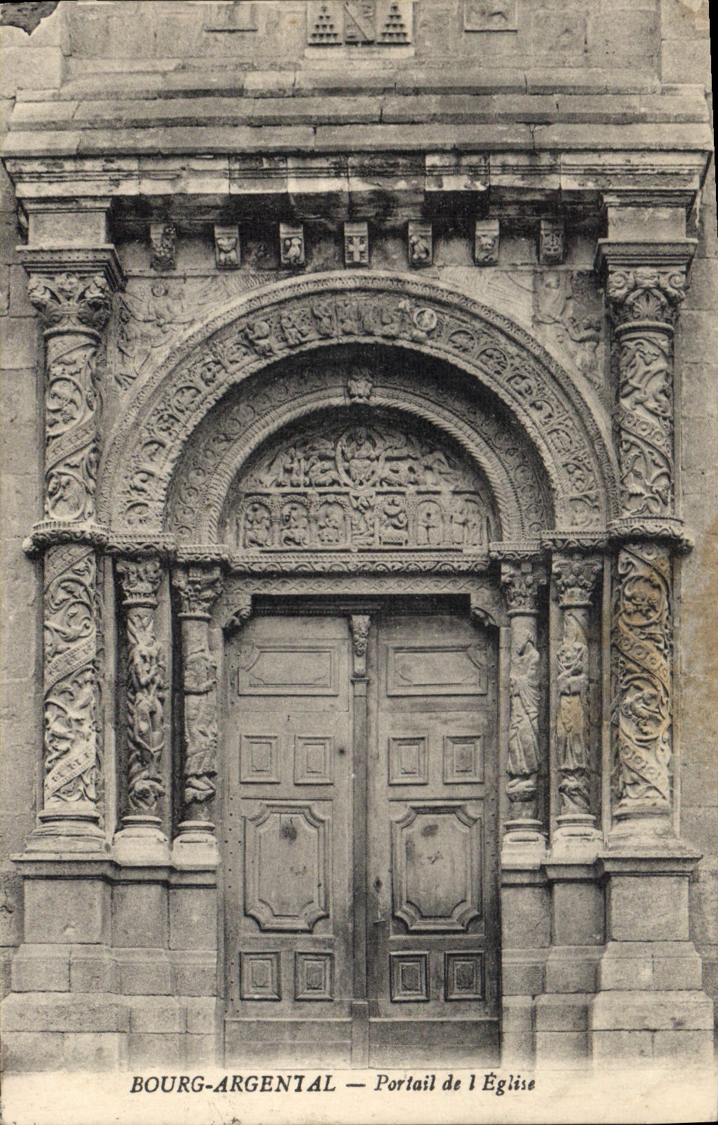 CPA Bourg Argental Portail de l'Eglise