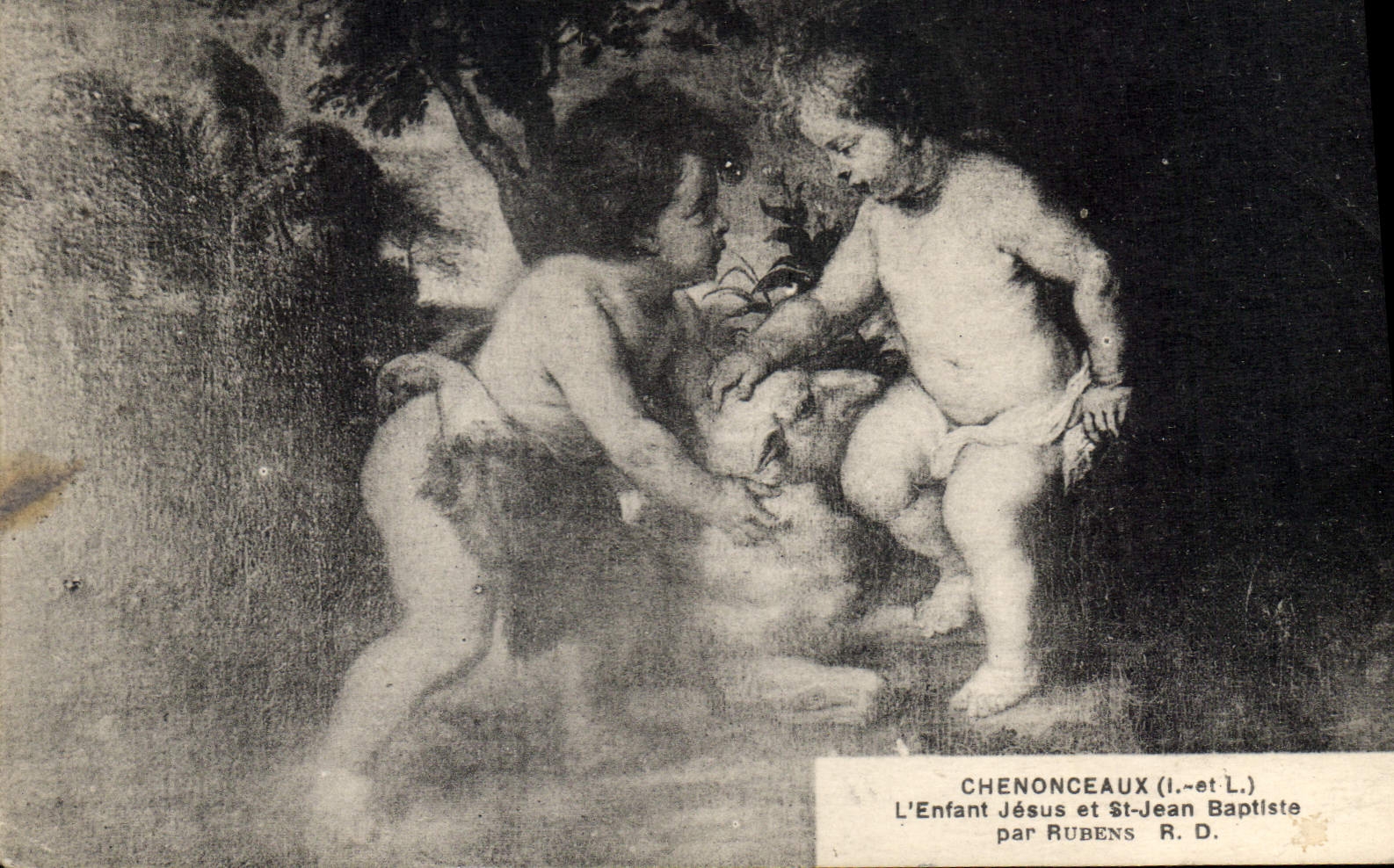 CPA Chenonceaux I et L L'Enfant jesus et St Jean Baptiste par Rubens 