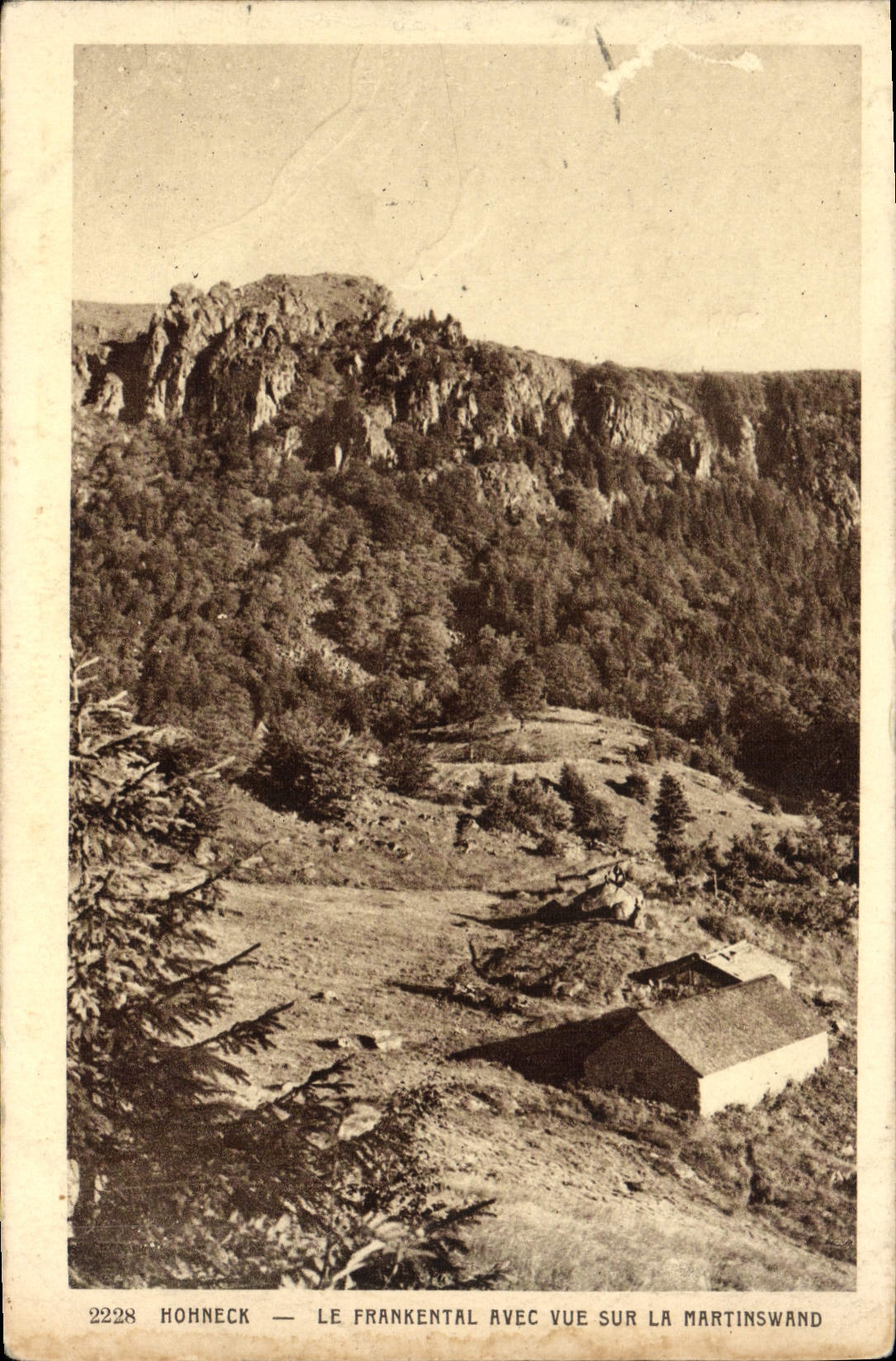 CPA Hohneck Le Frankental avec vue sur la Martinswand 