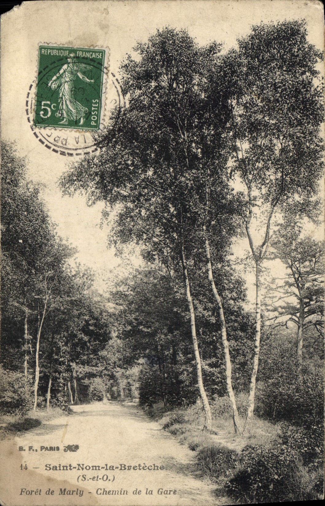 CPA Saint Nom la Breteche S et O Foret de Marly Chemin de la Gare