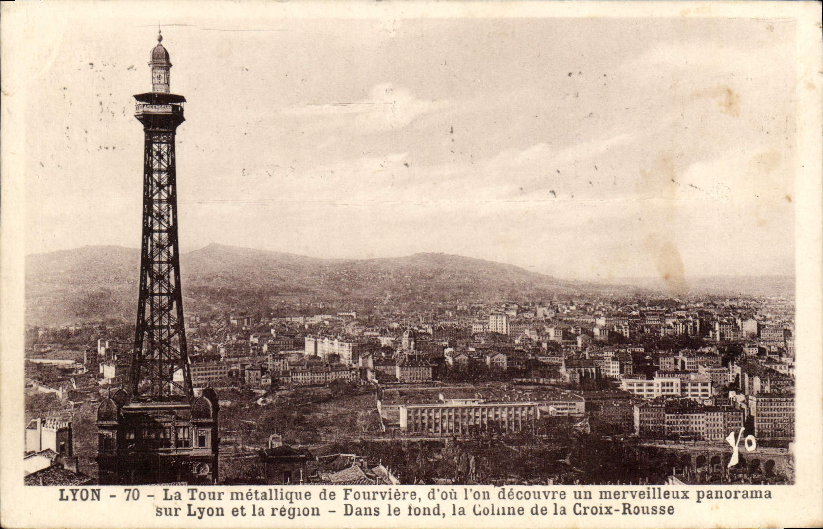 CPA Lyon La Tour metallique de Fourviere 